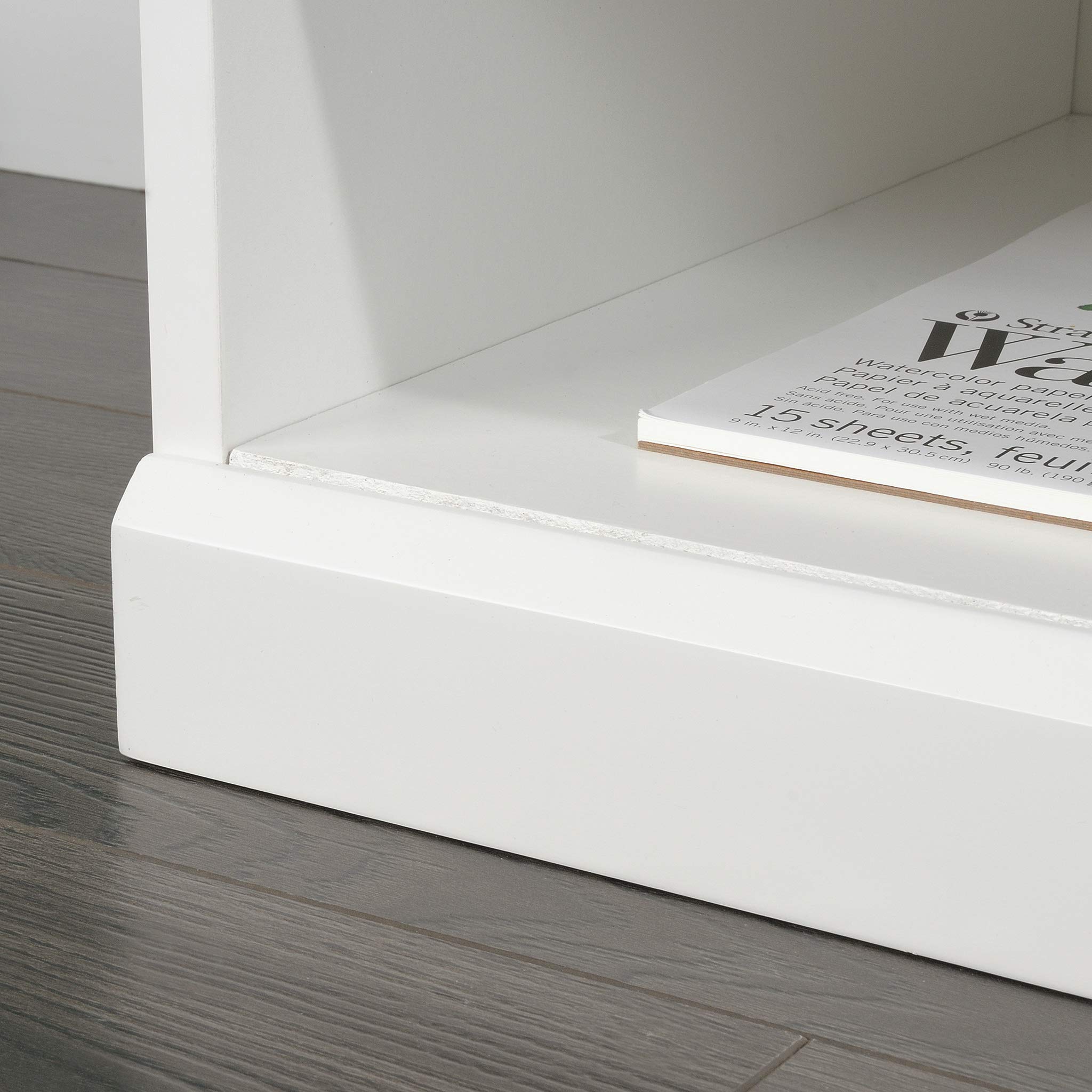 Sauder Craft Pro Series Open Storage Cabinet - White Finish | Modern Home & Office Organization Solution for Books, Decor & Supplies