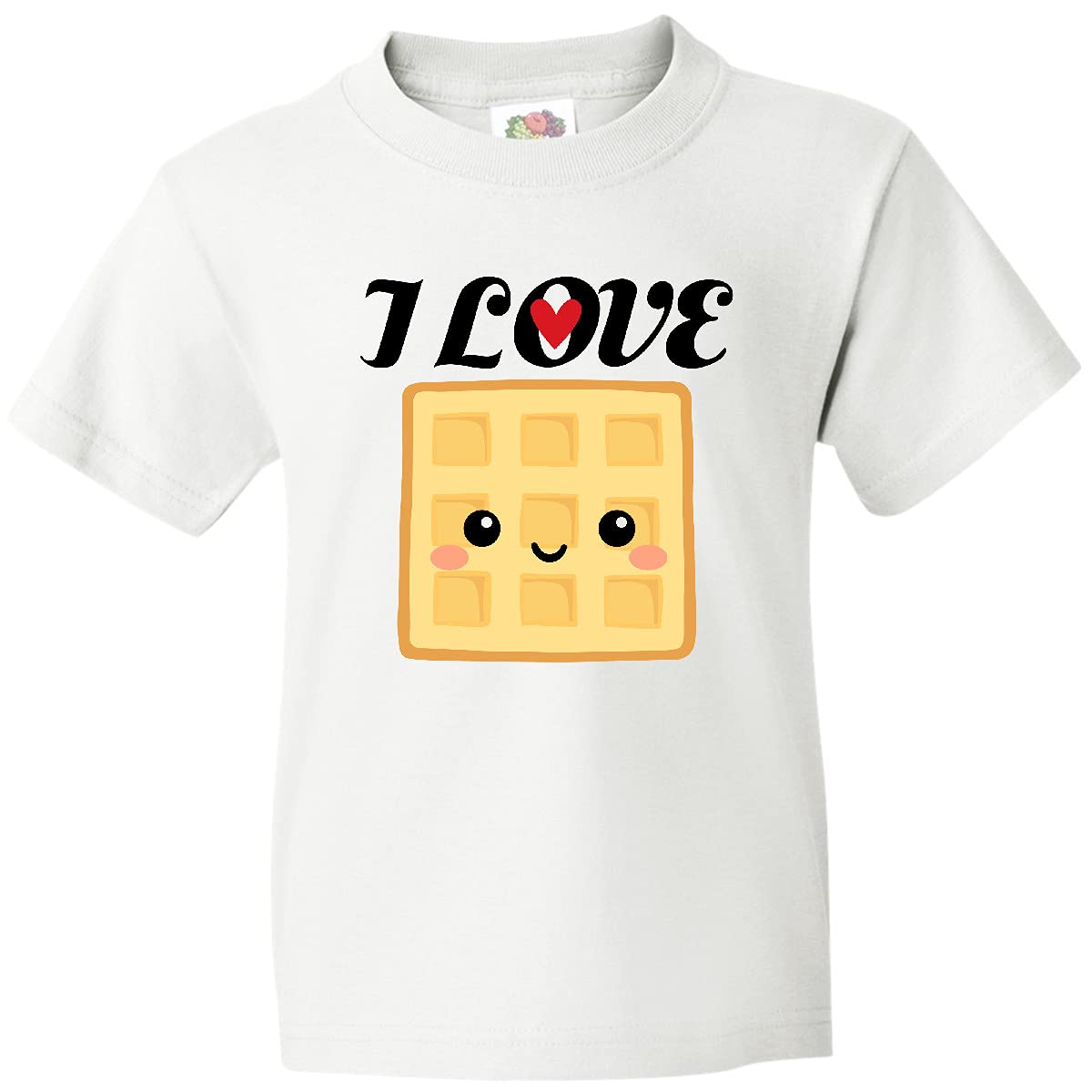 Inktastic Waffle Lover I Love Waffles Youth T-Shirt - Cute Breakfast Themed Graphic Tee for Kids | Perfect for Family Brunch, School Days & Weekend Fun