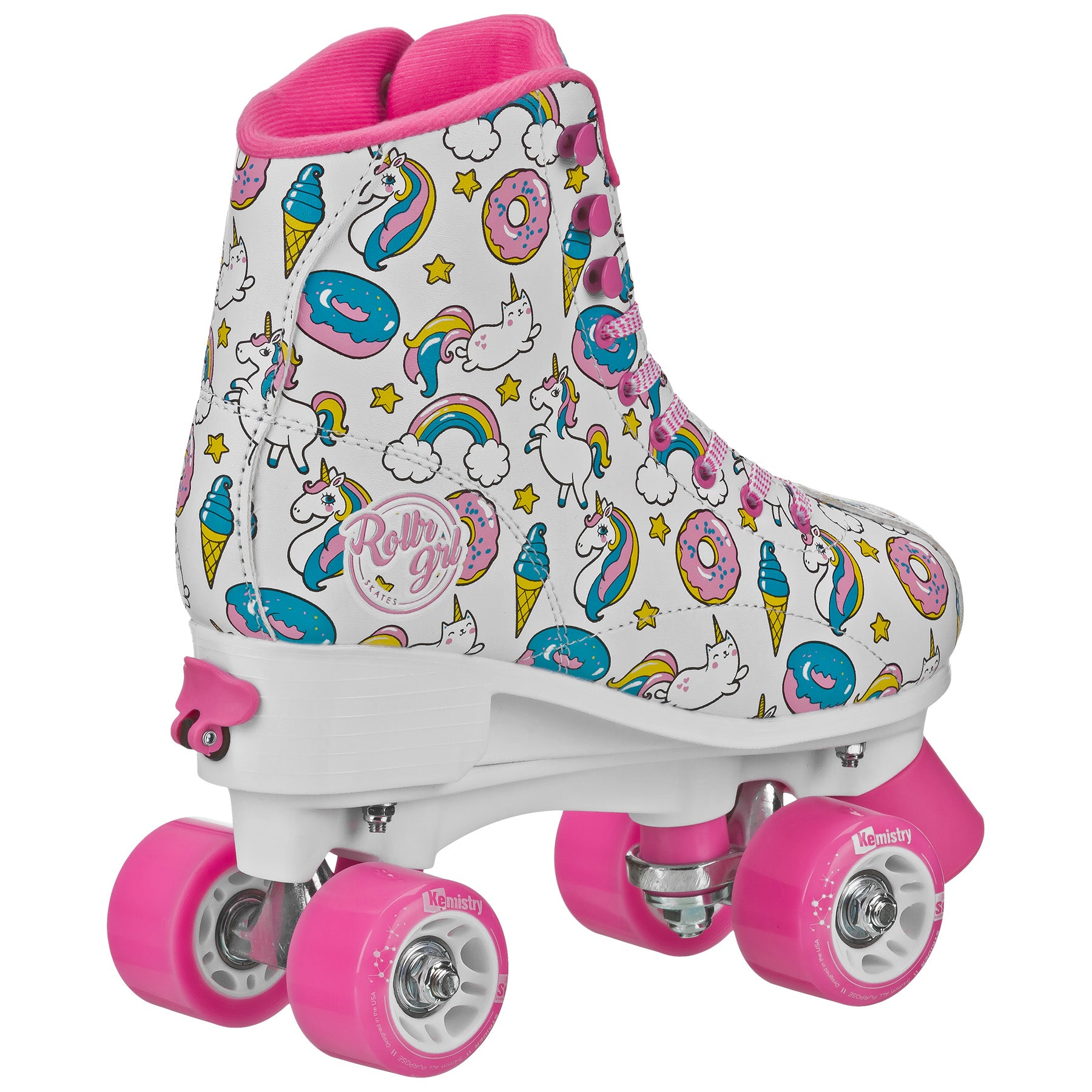 Rollr GRL Ella Girls Roller Skates - Adjustable Quad Roller Skates for Kids & Teens - Perfect for Indoor & Outdoor Skating, Rinks, Parks & Birthday Parties