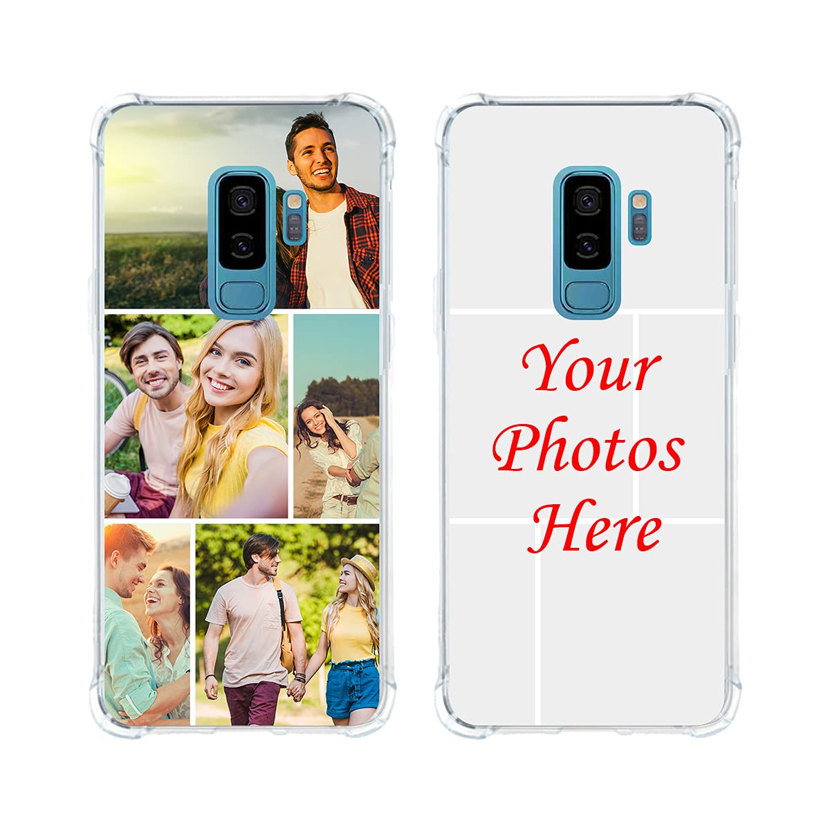 Custom Samsung Galaxy S9 Plus Phone Case - Ultra Thin Clear Multi-Photo Collage Cover - Personalized Gift for Birthday, Anniversary & Christmas - Perfect for Travel, Work & Everyday Protection