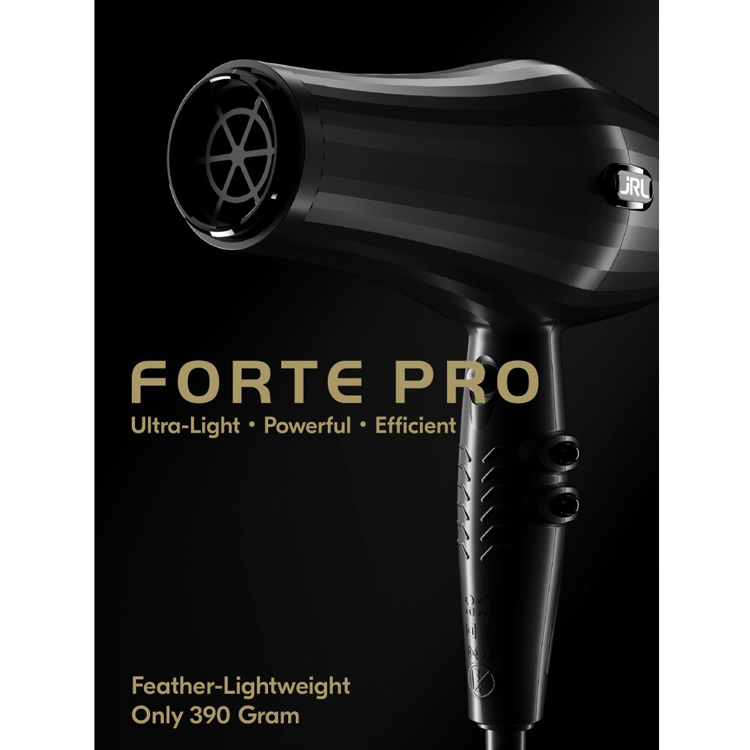 JRL Professional Forte Pro Feather Hair Dryer - 2400W High Power, Graphene Technology, 390g Ultra Lightweight Blow Dryer for Fast Drying & Salon-Quality Styling at Home or Travel