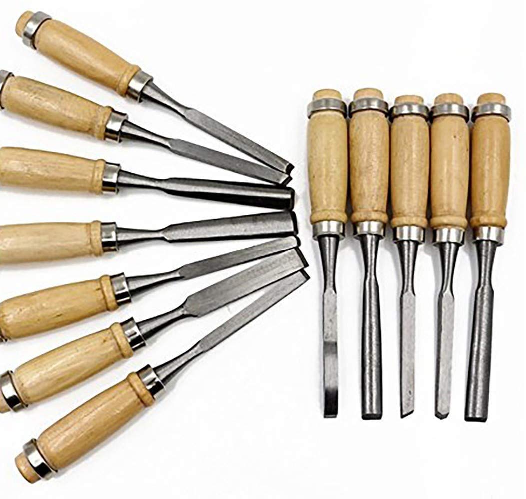 APlus 14-Piece Wood Carving Tool Set with Cutter & File - Professional Wood Sculpture & Engraving Kit for DIY Woodworking, Craft Projects - Perfect for Whittling, Furniture Making & Wood Art Creations