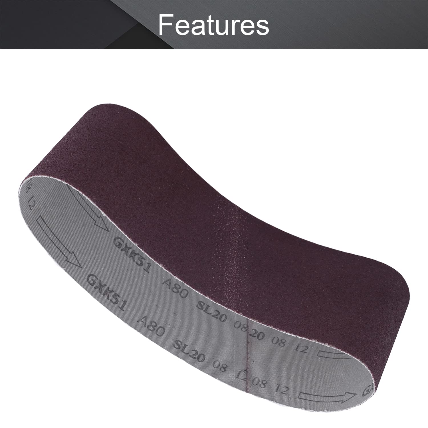 3.9x24 Inch 80 Grit Aluminum Oxide Sanding Belt - 6 Pack for Wood Finishing, Metal Polishing & Drywall Sanding | Compatible with Portable Belt Sanders | Durable Abrasive Paper for DIY & Professional Use