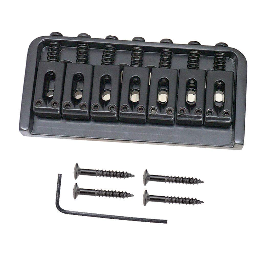 7 String Guitar Bridge Assembly - 83mm String Spacing, Black Electric Guitar Parts & Accessories for Heavy Metal & Rock Musicians