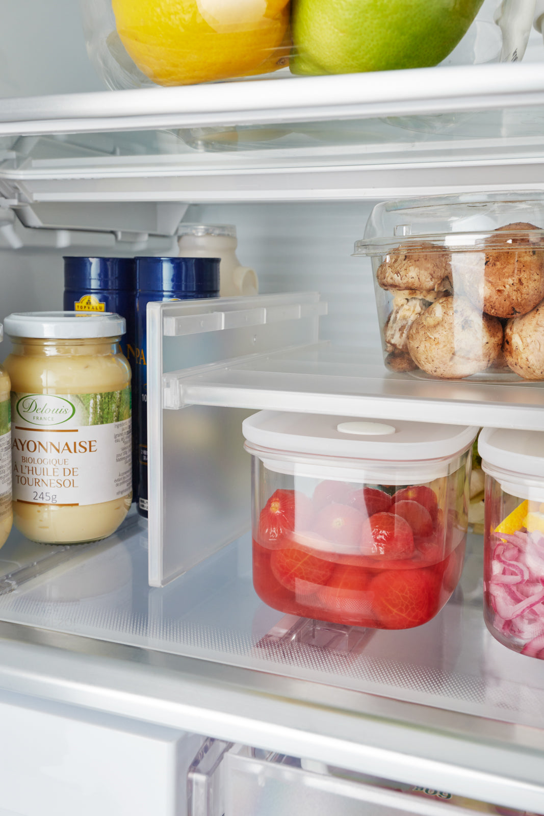 Adjustable Refrigerator Shelf - 2-Way Height Adjustable Organizer for Fridge Storage - Perfect for Kitchen Organization, Beverage & Food Storage