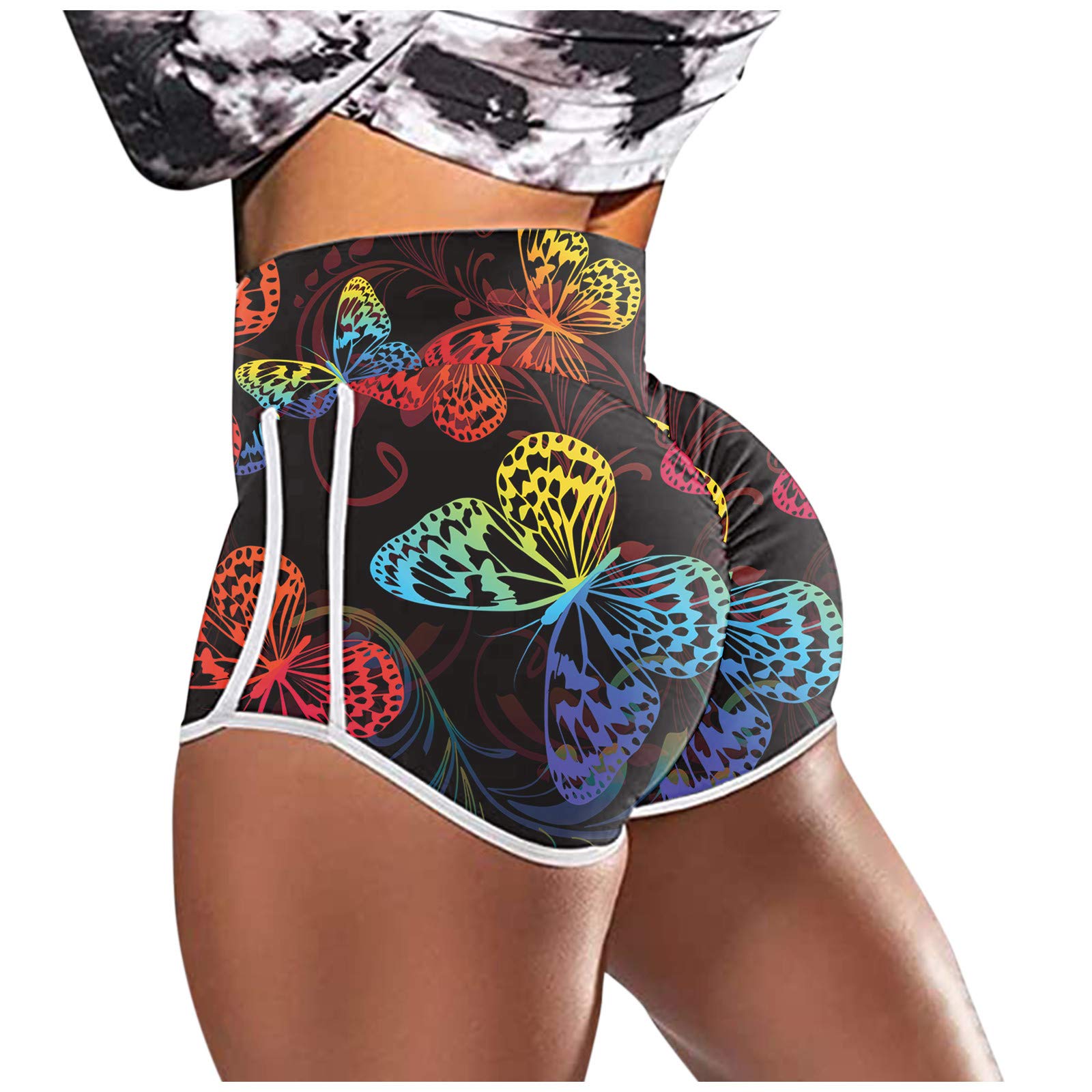 Women's High Waisted Yoga Shorts with Tummy Control - Stretchy Workout Running Shorts with Deep Pockets - Perfect for Gym, Yoga & Outdoor Activities