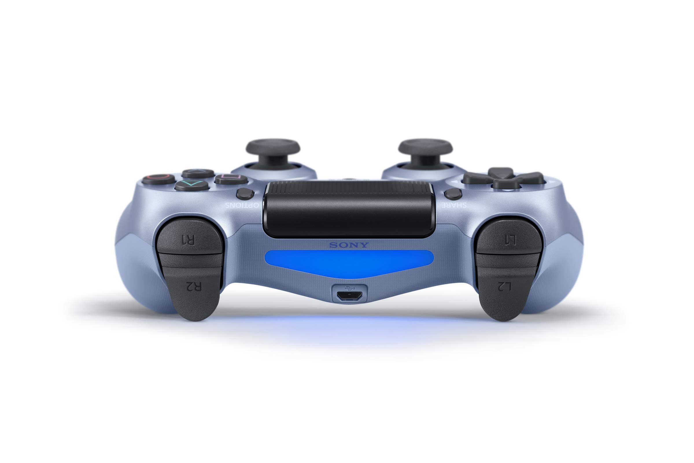 Renewed DualShock 4 Wireless Controller for PlayStation 4 - Titanium Blue | Official Sony PS4 Gamepad with Precise Controls | Perfect for Gaming, Streaming & Multiplayer Sessions