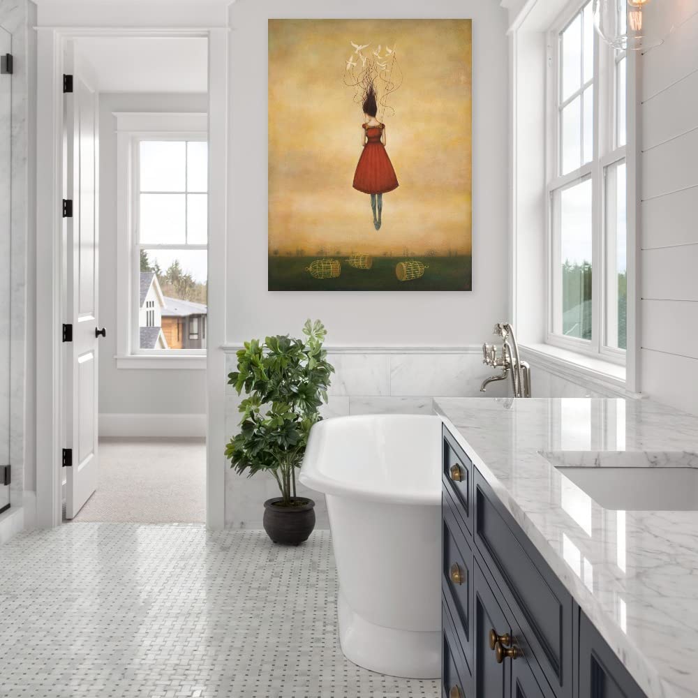 Fine Art Canvas Wall Decor 'Suspension of Disbelief' by Artist Duy Huynh - 42x56 Inch Ready to Hang Painting for Living Room, Bedroom, Office & Home Decor - Modern Abstract Artwork for Housewarming Gift & Interior Design