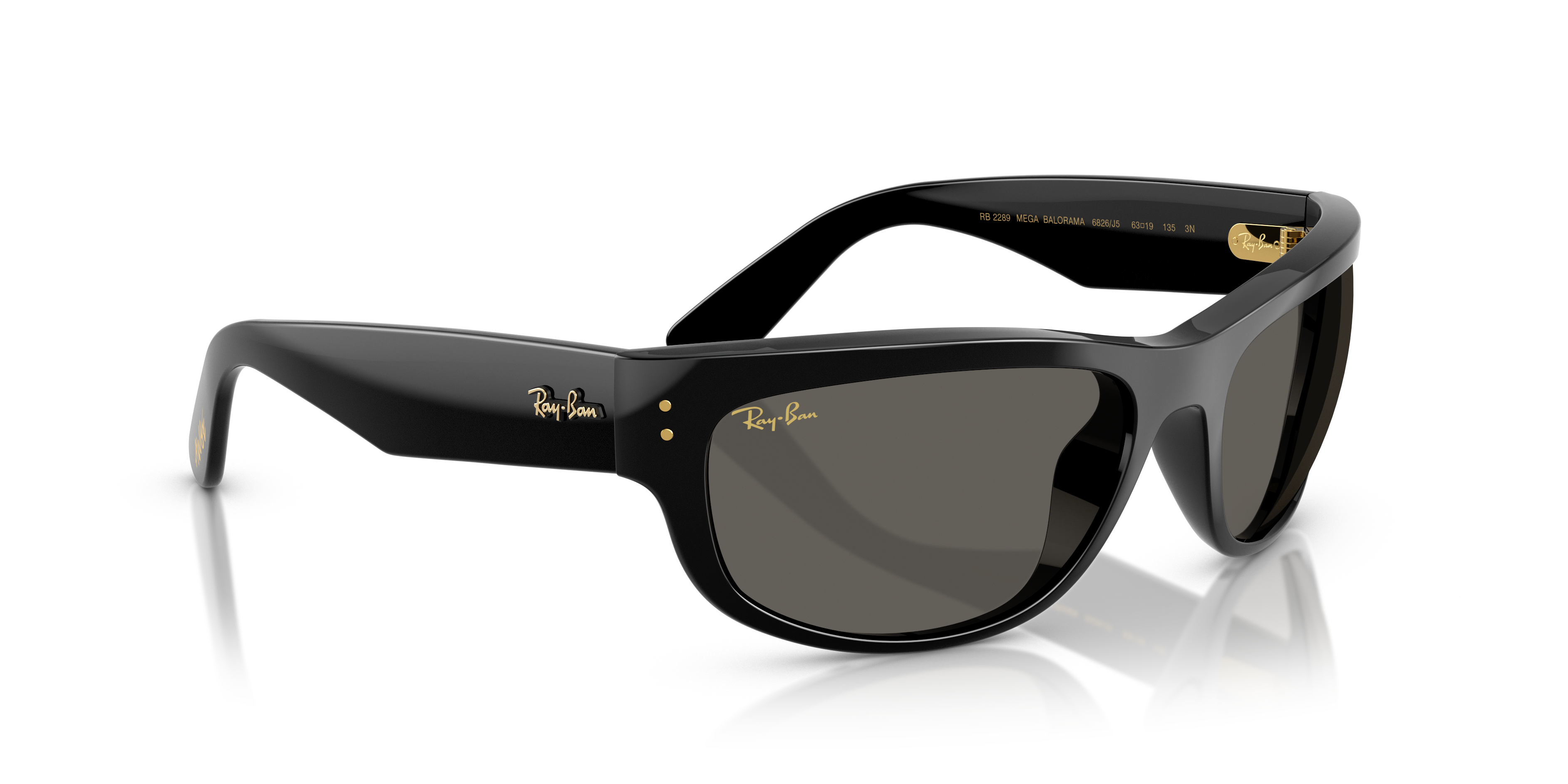 ASAP ROCKY x Ray-Ban Mega Balorama Sunglasses - Blackout Aviators for Men & Women | Stylish UV Protection for Outdoor, Driving & Fashion