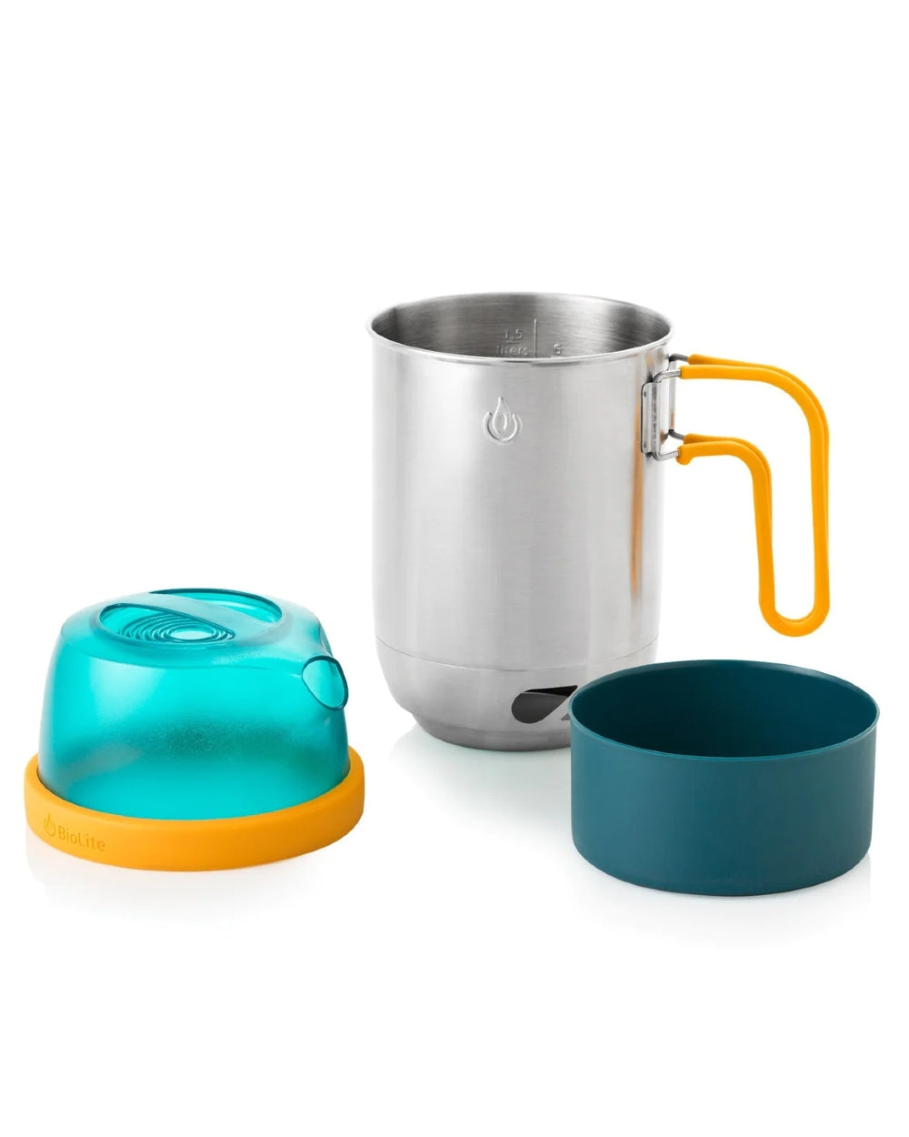 BioLite CampStove KettlePot & Coffee Set - Portable Camping Cookware for Outdoor Adventures, Hiking, and Emergency Preparedness