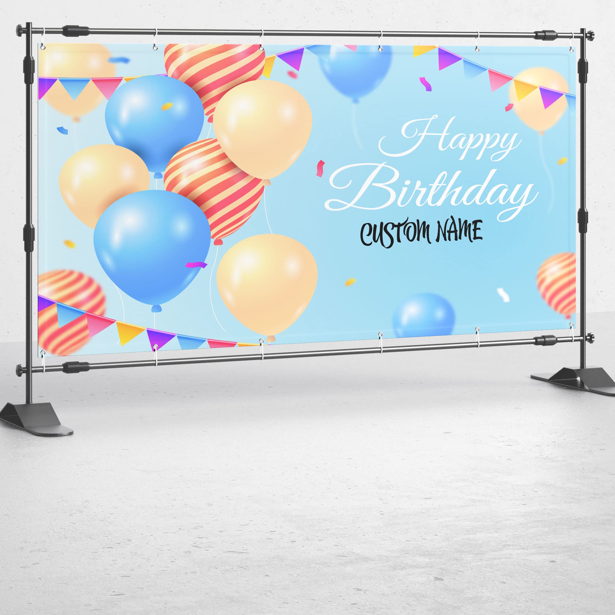 Custom Birthday Banner - Personalized Vinyl Party Decor for Indoor & Outdoor Celebrations | 36 x 72 Inch Durable Banner | Perfect for Birthday Parties, Anniversaries & Special Events
