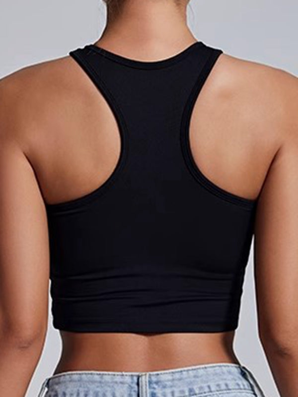ZASUWA Women's Unique Cutout Sports Bras - High Support Workout Tops for Yoga, Running & Gym - Breathable & Comfortable Activewear