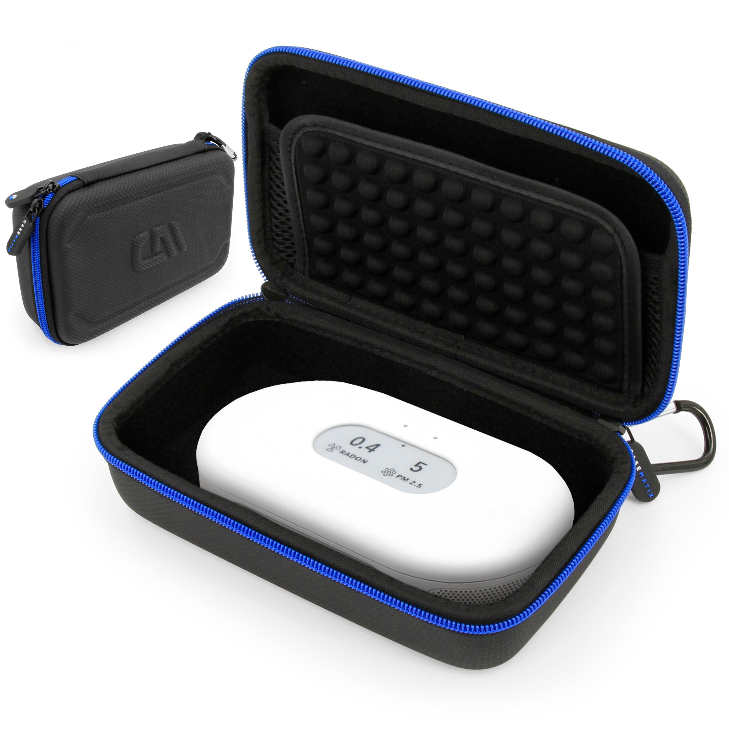 CASEMATIX Protective Carrying Case for Airthings 2960 View Plus Air Quality Monitor - Durable Storage Case with Handle for Home & Office Air Quality Testing Devices | Perfect for Travel & Professional Use