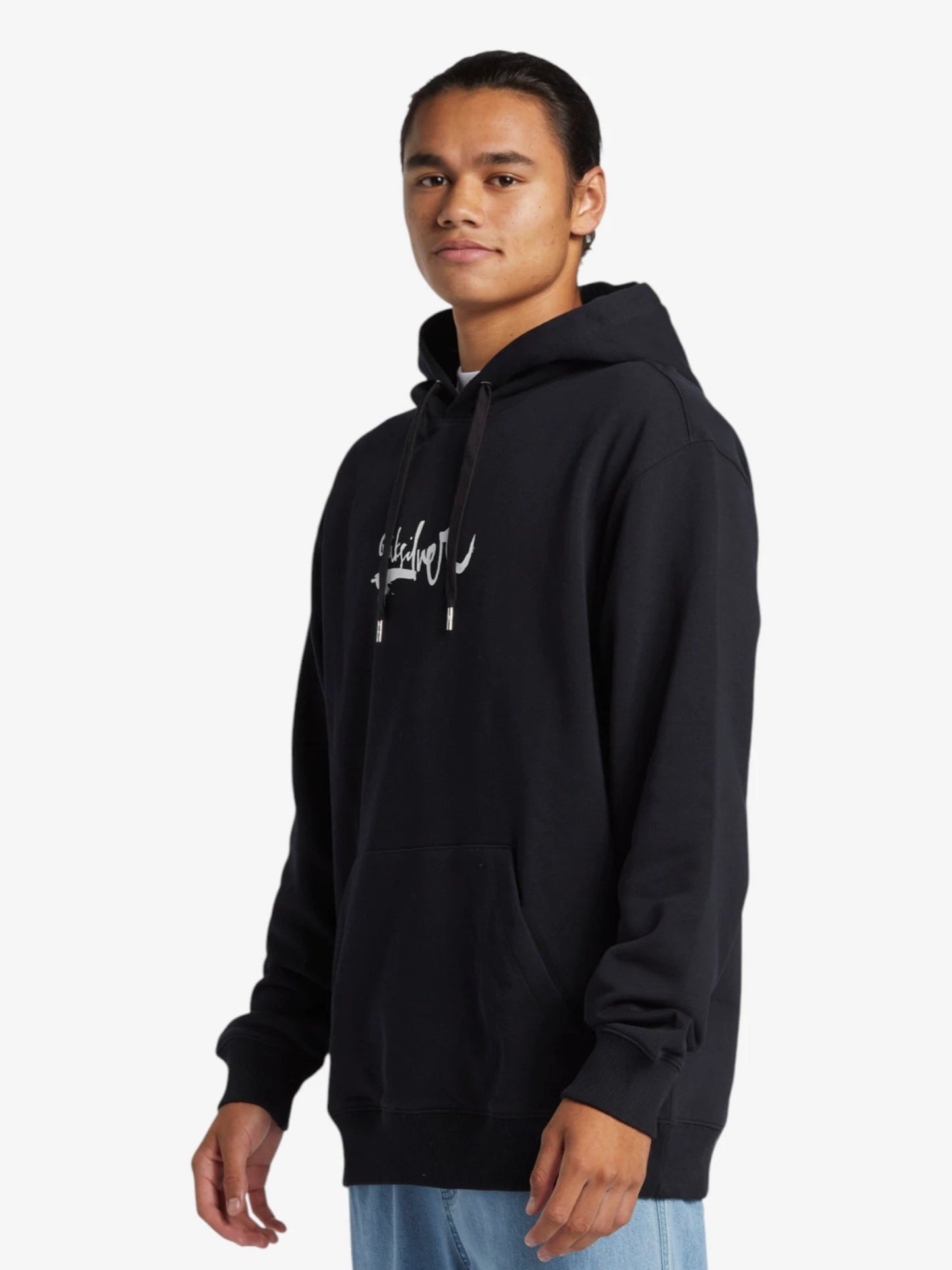 Quiksilver DNA Impaired Logo Black Hoodie - Men's Casual Pullover Sweatshirt for Streetwear & Outdoor Activities