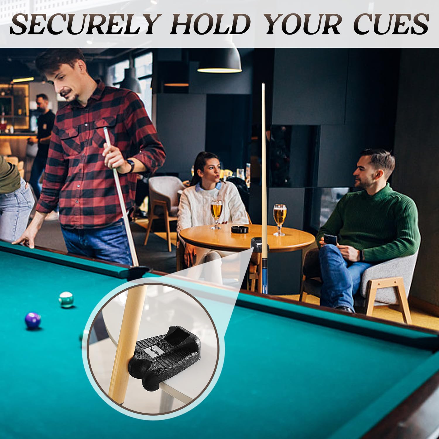 Premium Pool Cue Holder - Durable Cue Stick Rest for Billiards & Snooker - Perfect for Home Game Rooms, Bars, and Pool Halls