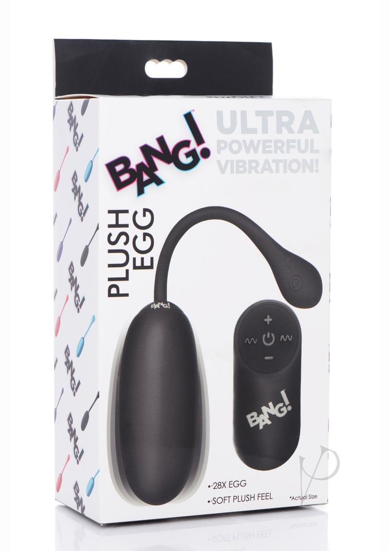 28 Pack Rechargeable Silicone Eggs with Remote Control - Soft Plush Black Vibrating Eggs for Couples, Adult Play, and Sensual Massage