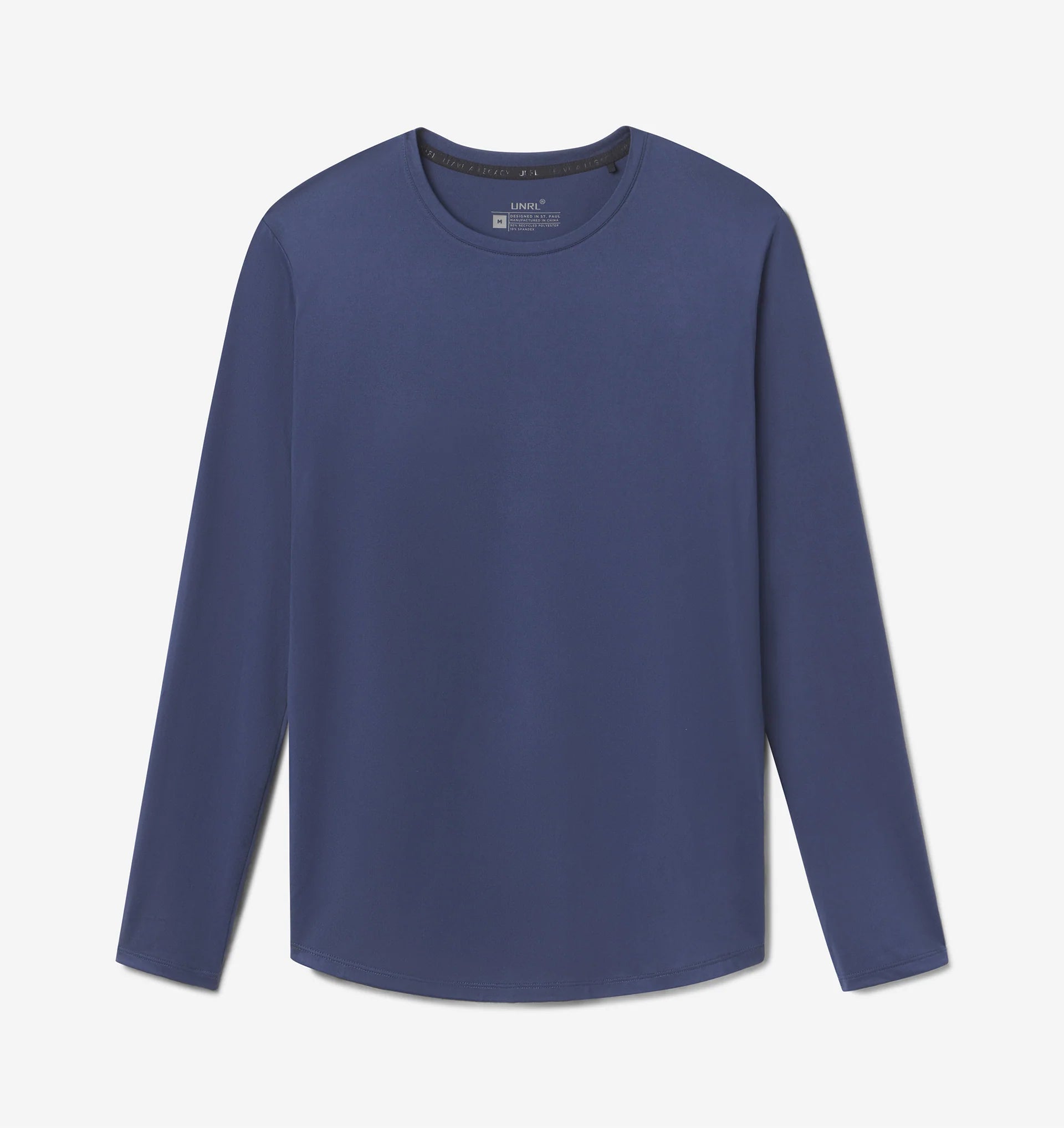 Men's Ultra Long Sleeve T-Shirt - Soft Cotton Comfort Fit (Harbor Blue) | Casual Wear, Layering & Outdoor Activities