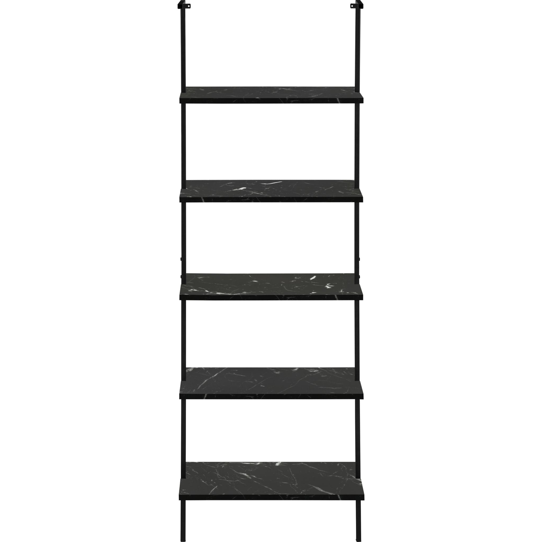 Modern Grey and Black Bookshelf - Sturdy Wooden Bookcase for Home, Office, or Library - Perfect for Organizing Books, Decor, and Storage Needs