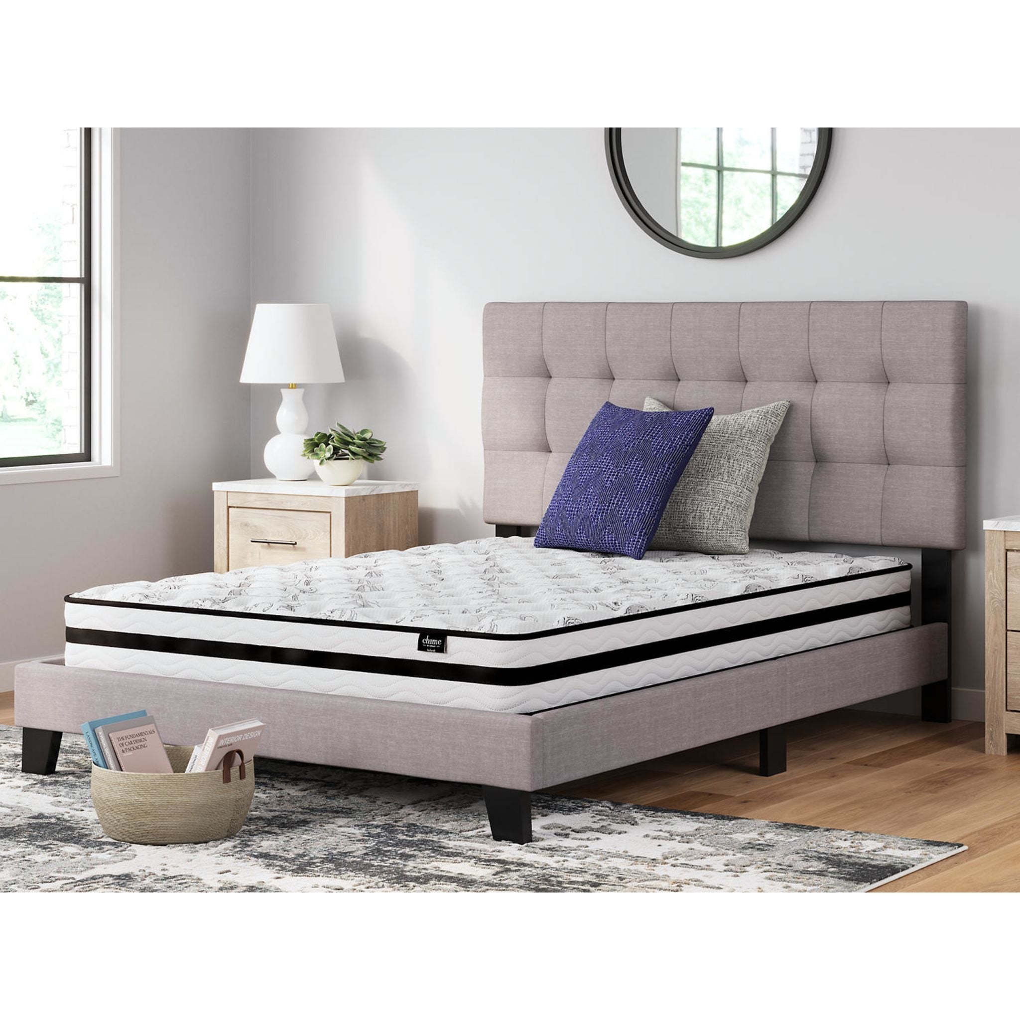 Ashley 8 Inch Twin Size Chime Innerspring Mattress for Kids & Teens - Supportive Bed for Guest Rooms, Dormitories & Daybeds