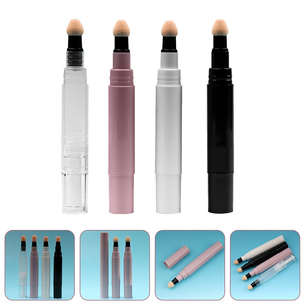FOMIYES 4pcs Refillable Blush & Lip Gloss Pen Dispenser - Travel-Size Lip Oil & Blusher Tube Containers for Makeup Sample Bottles, Lip Balm Vials - Perfect for DIY Cosmetics, On-The-Go Touch Ups & Professional Makeup Artists