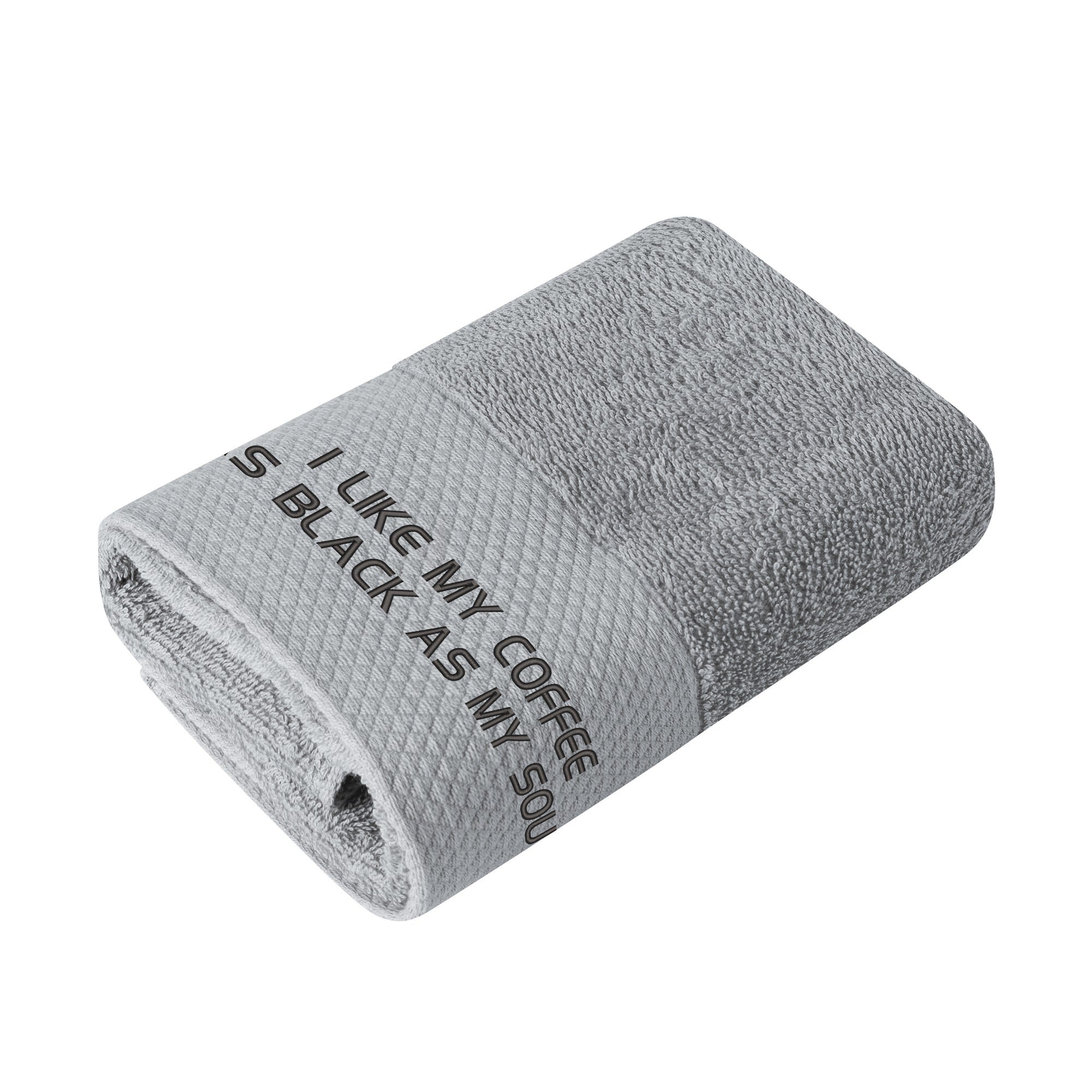 Black Coffee Inspired Long Towel - Soft & Absorbent Bath & Beach Towel for Coffee Lovers - Perfect for Home, Spa, Pool & Travel