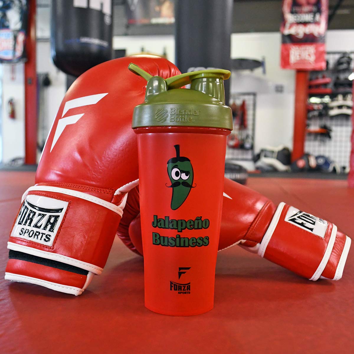 Forza Sports Blender Bottle 28 oz. Shaker Cup - Classic Design, Dino Sore Green - Perfect for Protein Shakes, Gym Workouts & Post-Workout Recovery