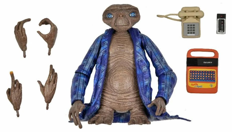 E.T. The Extra-Terrestrial 40th Anniversary Ultimate Telepathic E.T. Collectible Figure - Perfect for Movie Fans, Sci-Fi Collectors & Home Display