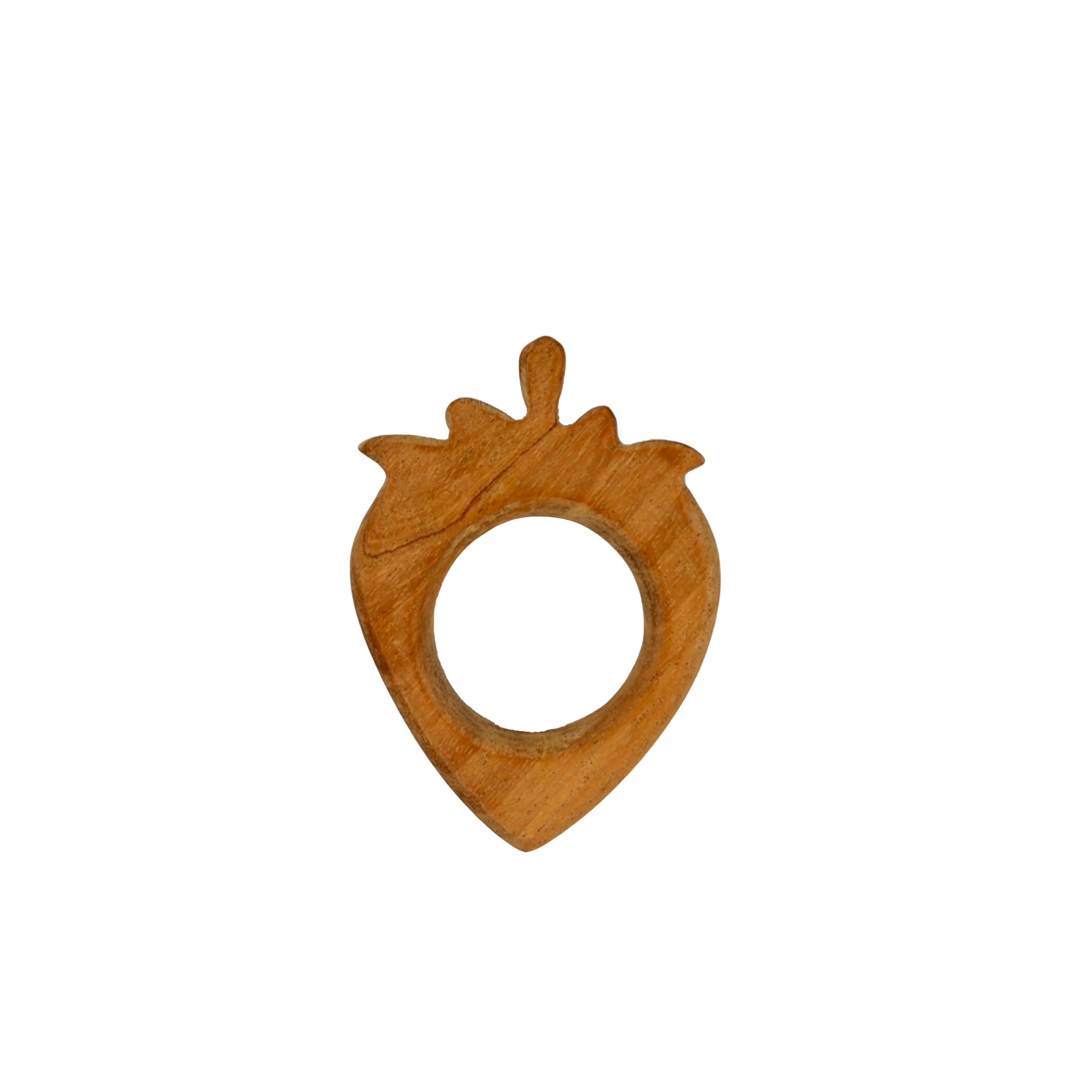 Organic Neem Wood Teething Rings for Babies 6-12 Months | BPA-Free Star & Pear Shaped Teether Toy | Natural Wooden Chew Toy for Infants & Toddlers | Safe Chemical-Free Baby Teether for Soothing Sore Gums - Perfect for Home, Travel & Daycare Use
