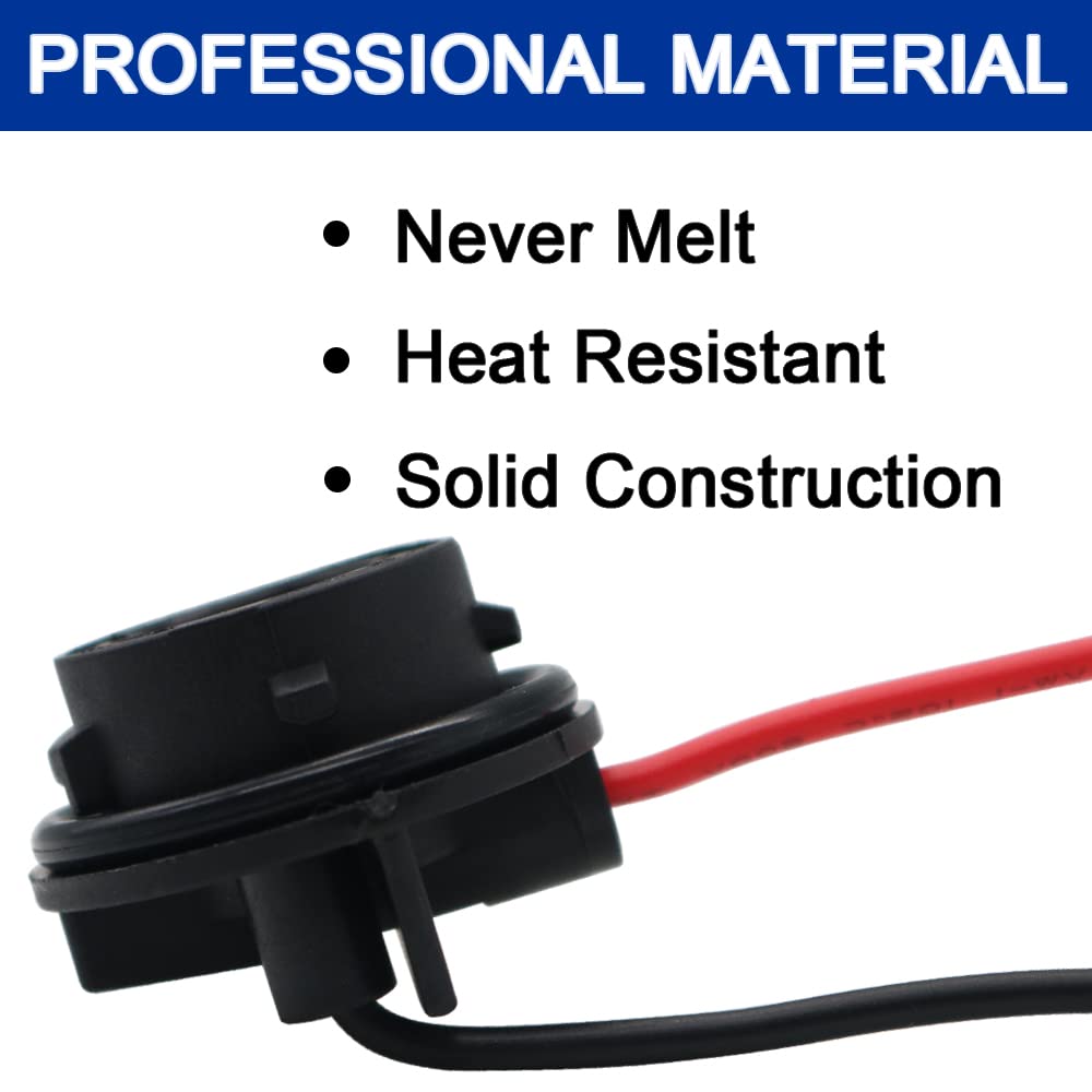 YSY 2Pcs LED 3156 3157 1156 1157 BAU15S Female Socket Car Lamp Lights Extension Connector Plug - Pre-Wired Harness Pigtail Kit for Bulb Replacement (BAU15S) - Perfect for DIY Auto Lighting Upgrades & Vehicle Maintenance