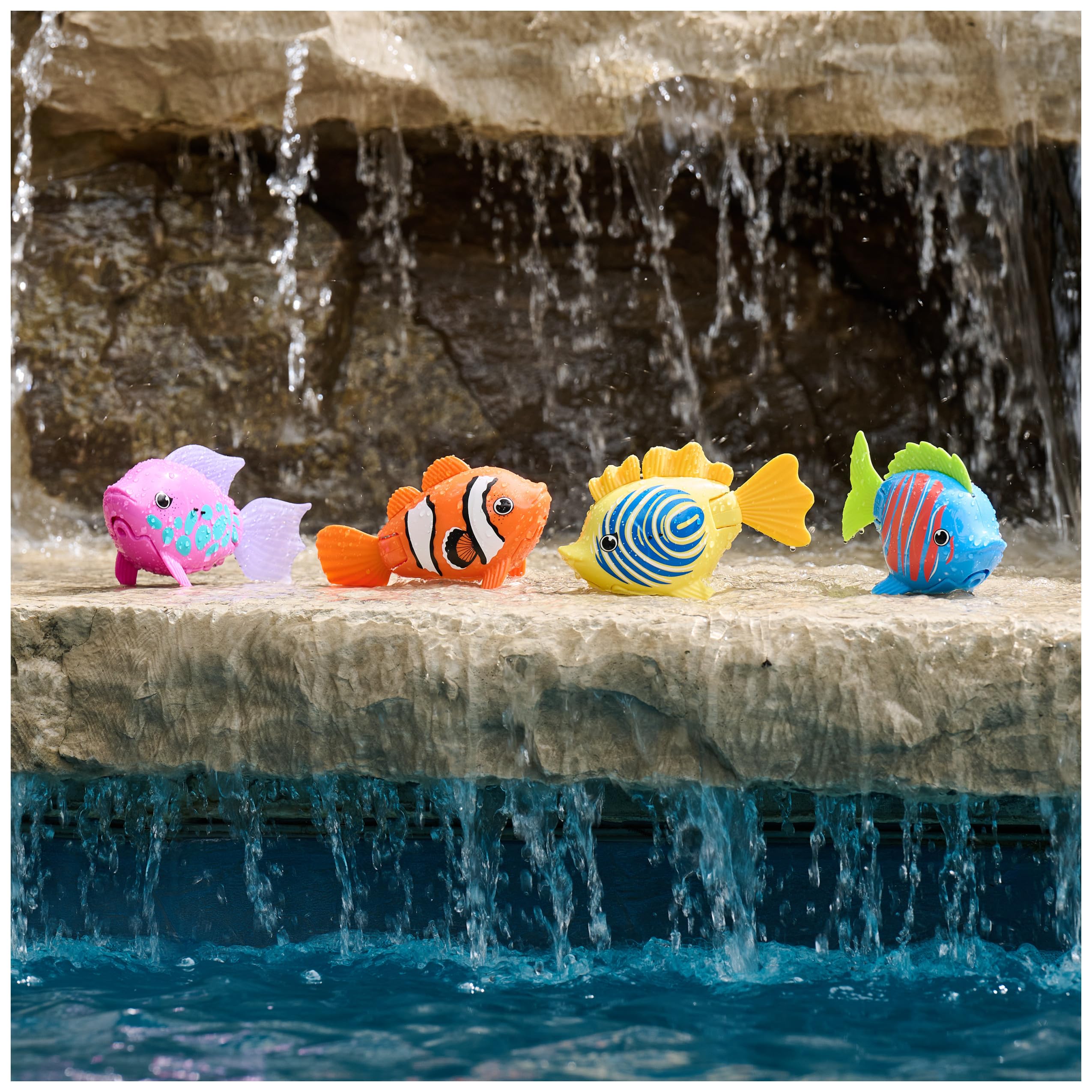 SwimWays Rainbow Reef Fish Toy - Kids Swimming Pool Toys & Water Accessories for Ages 5+ | Learn to Swim with Interactive Battery-Powered Tuna Turner | Perfect for Backyard Pools, Beach Trips & Swim Lessons