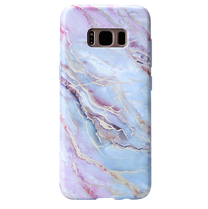 Holo Moonstone Marble Samsung Galaxy Phone Case - Protective Cover for Galaxy S21/S22/S23 Series - Stylish Glitter Design for Everyday Use & Special Occasions
