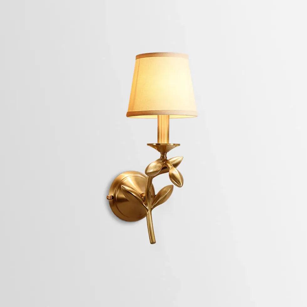 Elegant Gold Fabric Wall Lights for Indoor Decor - Perfect for Living Room, Bedroom, and Home Ambiance Lighting
