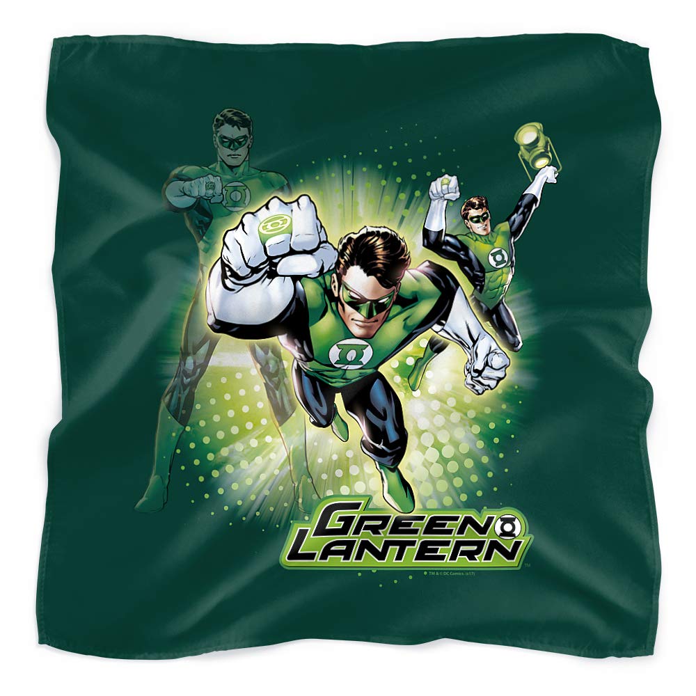 Green Lantern Burst Bandana - 21x21 Inch Superhero Scarf for Cosplay, Comic Con & DC Fans - Perfect for Costume Accessories & Everyday Fashion