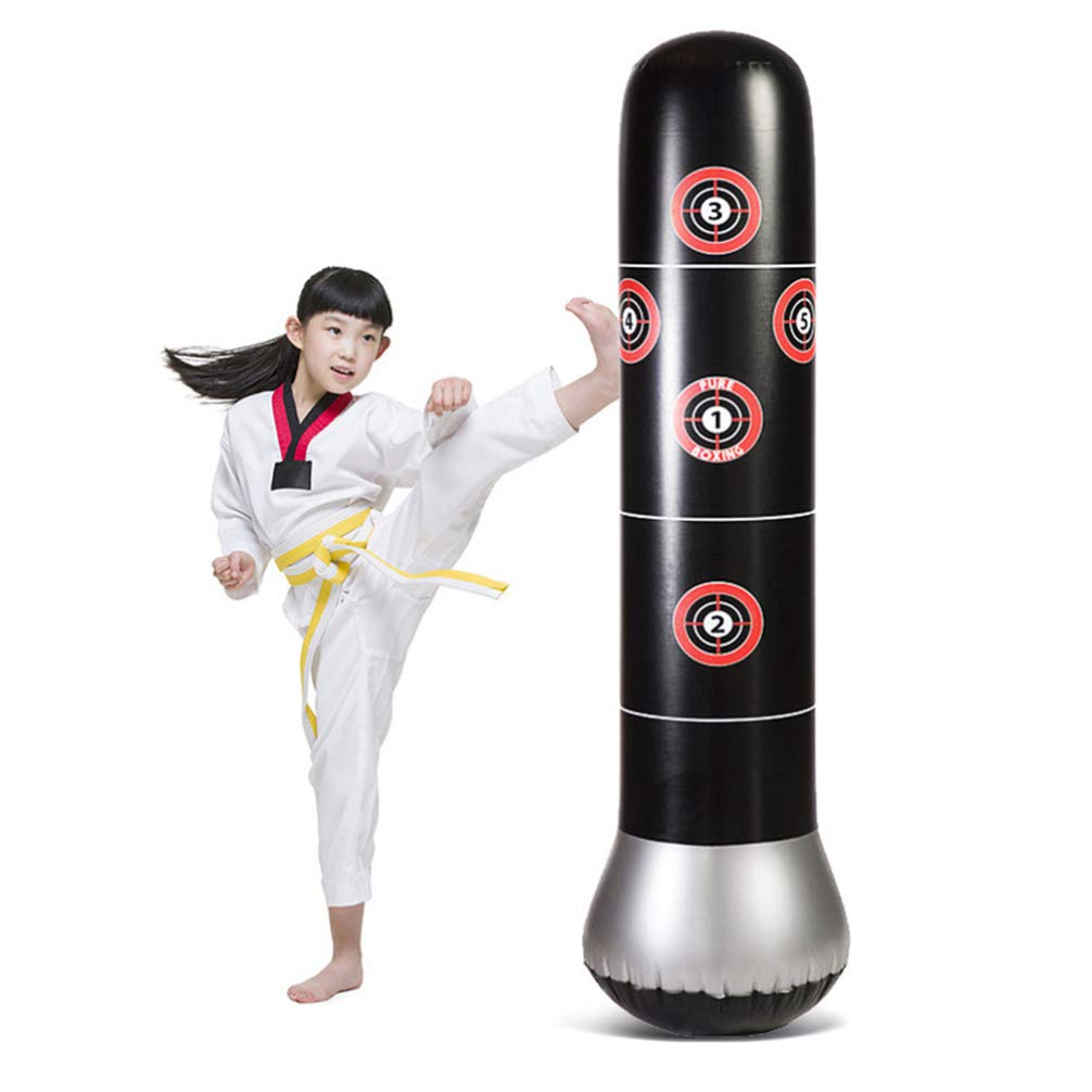 BESPORTBLE Heavy Duty Punching Bag Stand with Inflatable Kickboxing Bag - Adjustable Standing Punch Bag for Boxing, MMA, Home Gym Workouts & Stress Relief