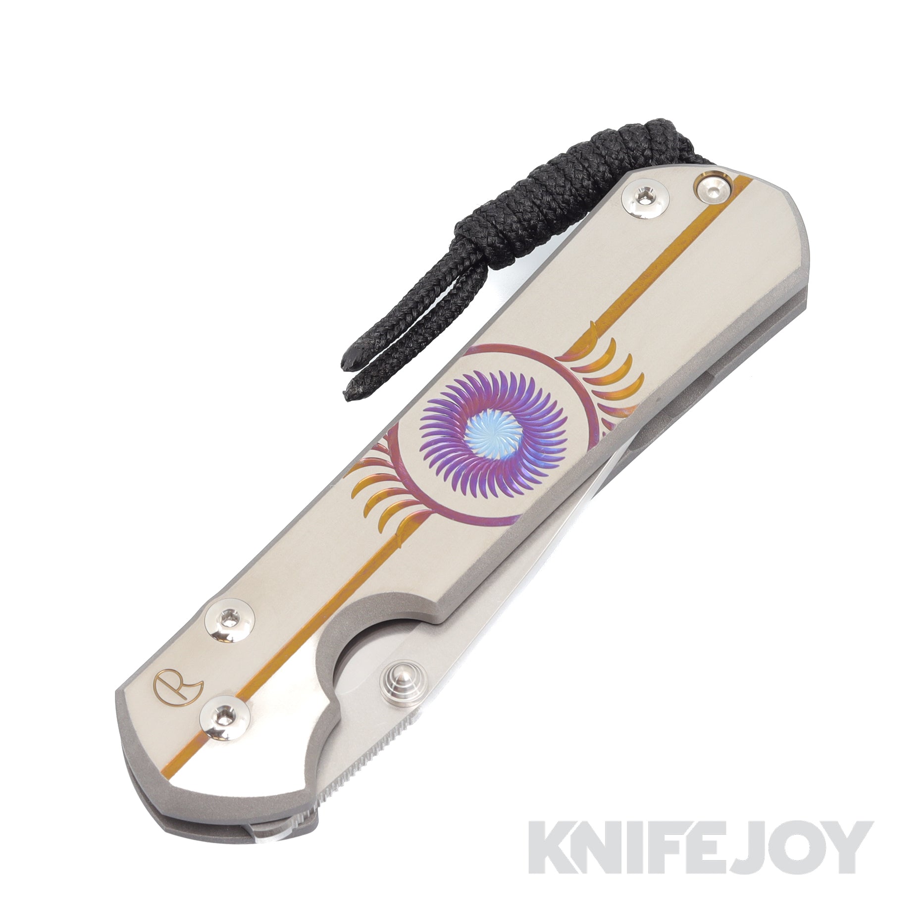 Chris Reeve Knives Large Sebenza 31 Drop Point Magnacut Blade with Unique Graphic Titanium Handles - Premium EDC Folding Knife for Outdoor, Camping & Everyday Carry