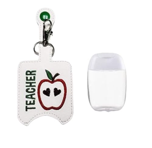Teacher Hand Sanitizer Holder Keychain - Portable Sanitizer Clip for Educators, School Staff & Nurses - Perfect for Classroom, Office & Hospital Use