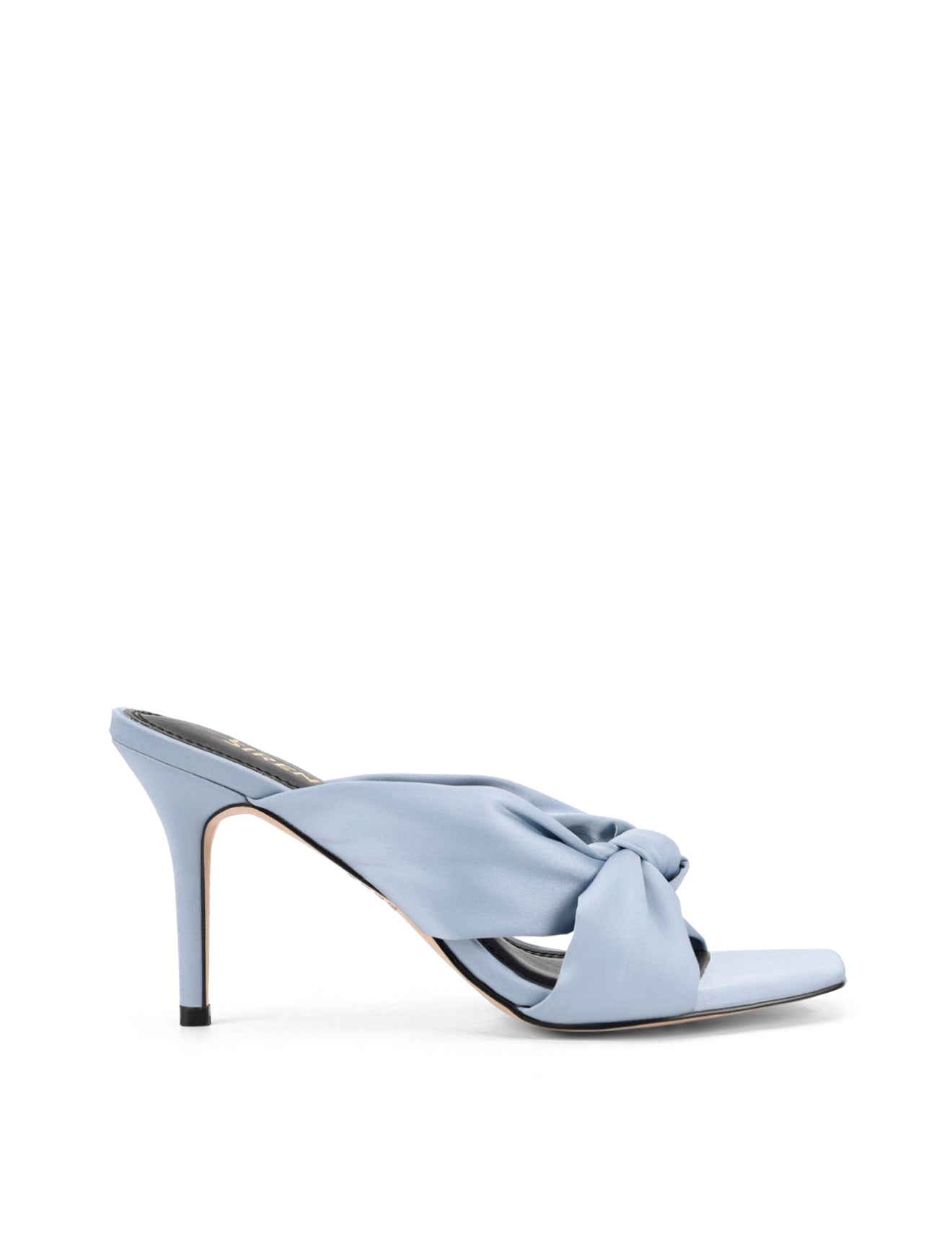 Nicola Blue Satin Knot Mules - Women's Comfortable Slip-On Shoes for Casual Wear, Office & Special Occasions