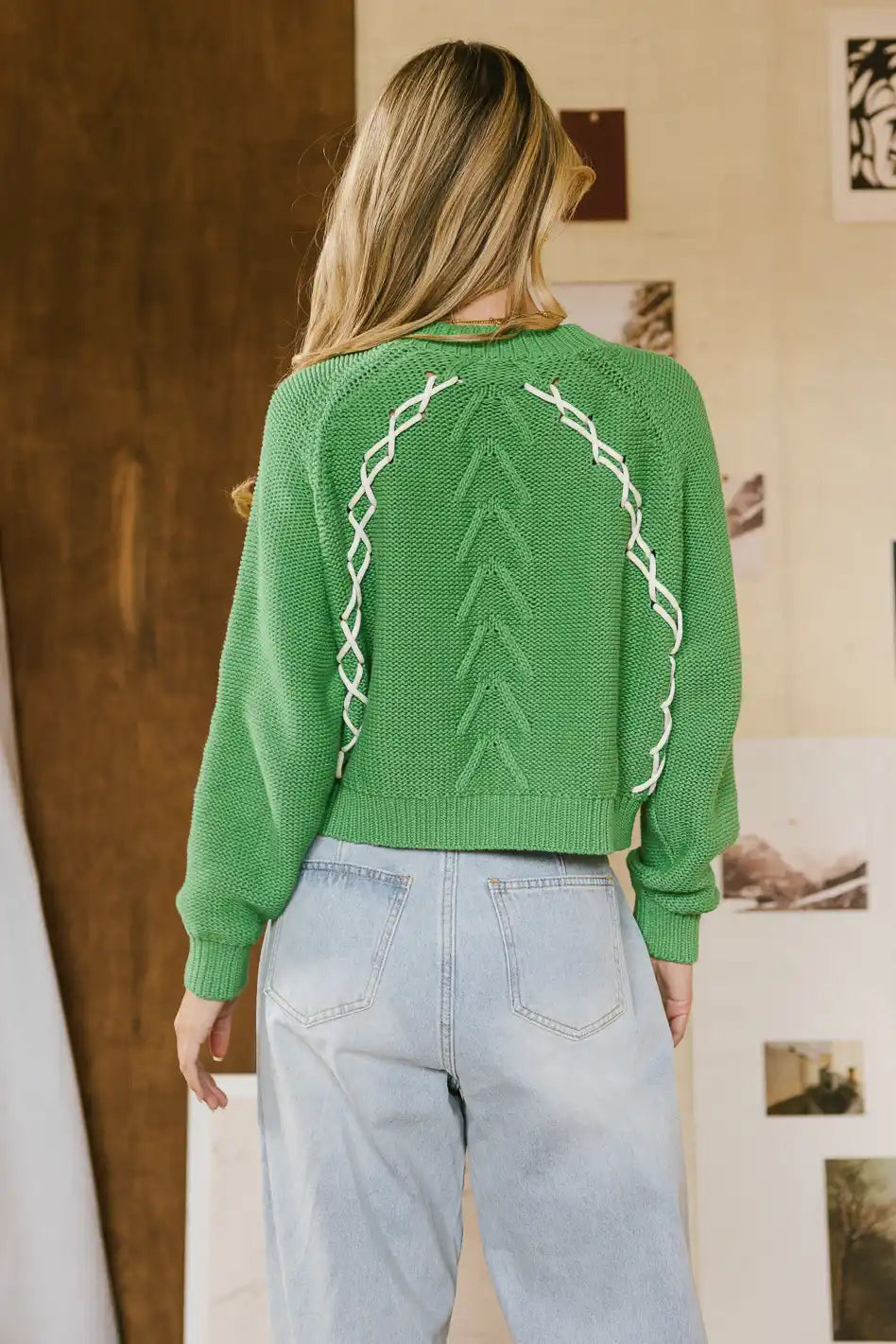 Bella Green Knit Sweater for Women - Cozy Winter Pullover, Soft & Warm, Casual & Chic - Perfect for Office, Dates & Holiday Outfits