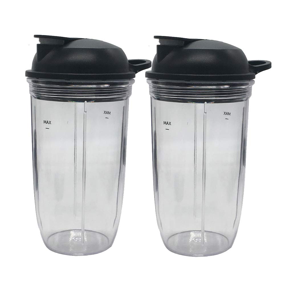 NutriBullet Replacement Juicer Jar 18oz - 2 Pack for Blender Combo, Select & PRO 1000 - Perfect for Smoothies On-the-Go
