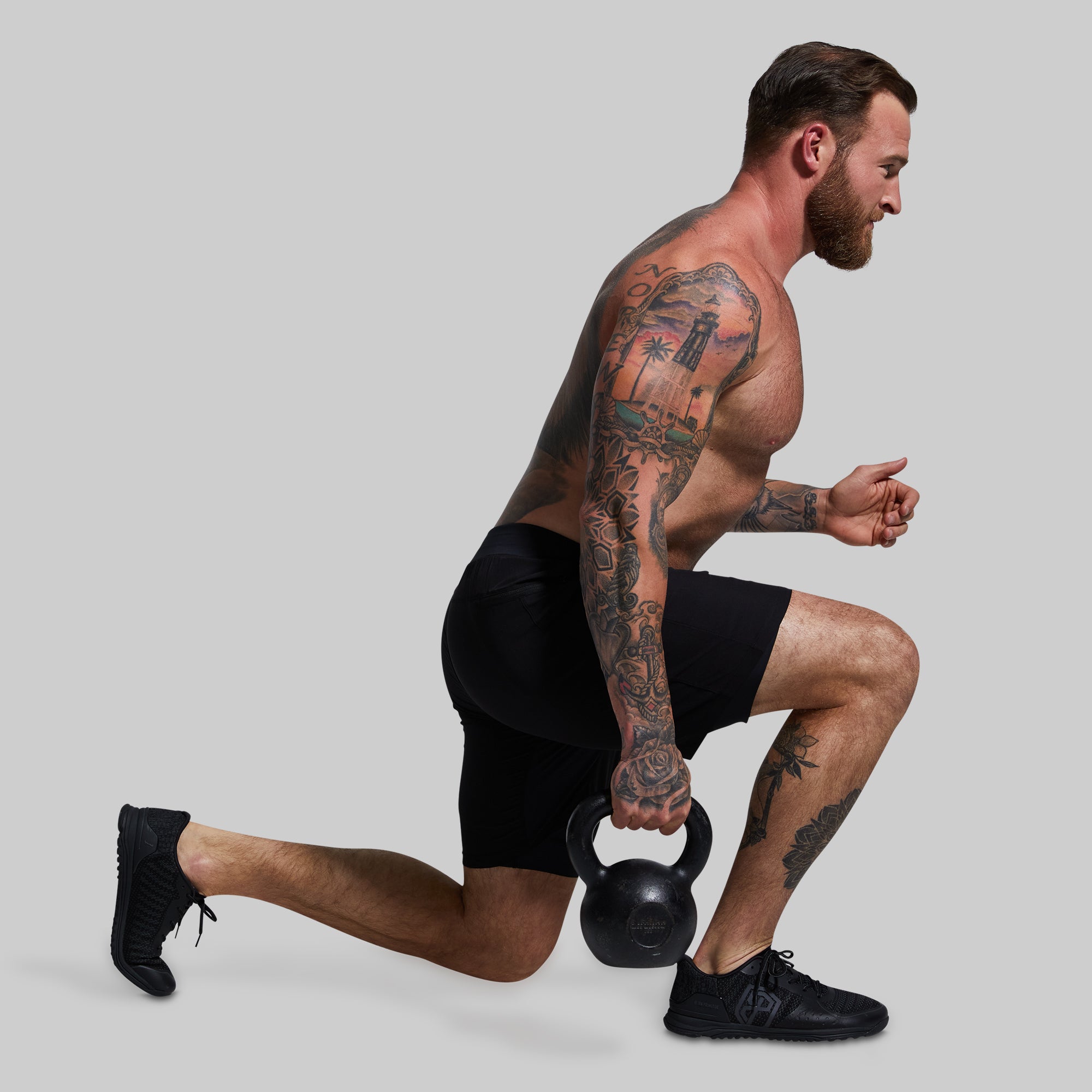 Versatile Compression Shorts for Men - 9-Inch Workout Running Gym Shorts (Black) - Perfect for Training, Jogging & Active Lifestyles