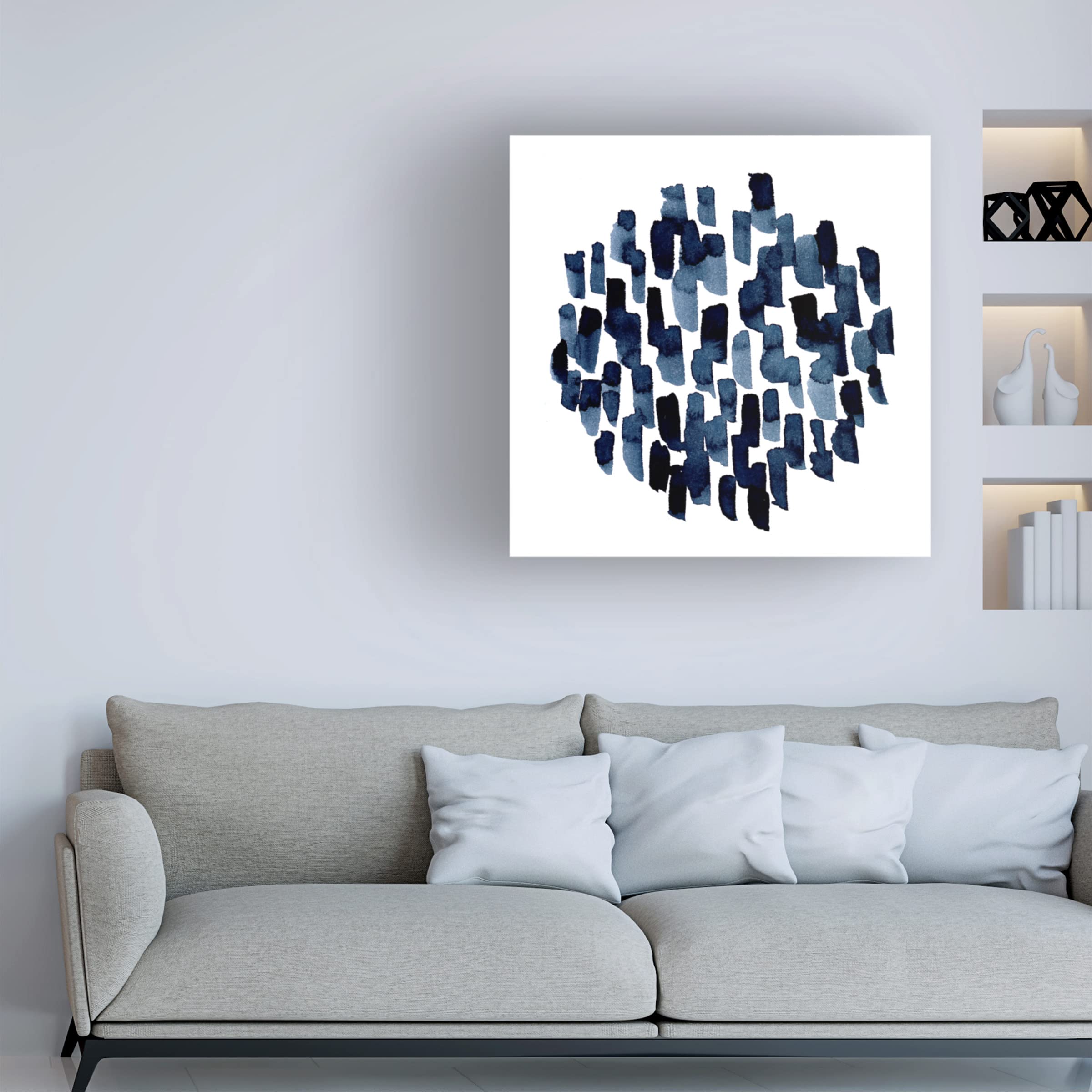 Emma Scarvey 'Hatch Marks II' Abstract Canvas Wall Art - Modern Home Decor for Living Room, Bedroom & Office | Trademark Fine Art Collection