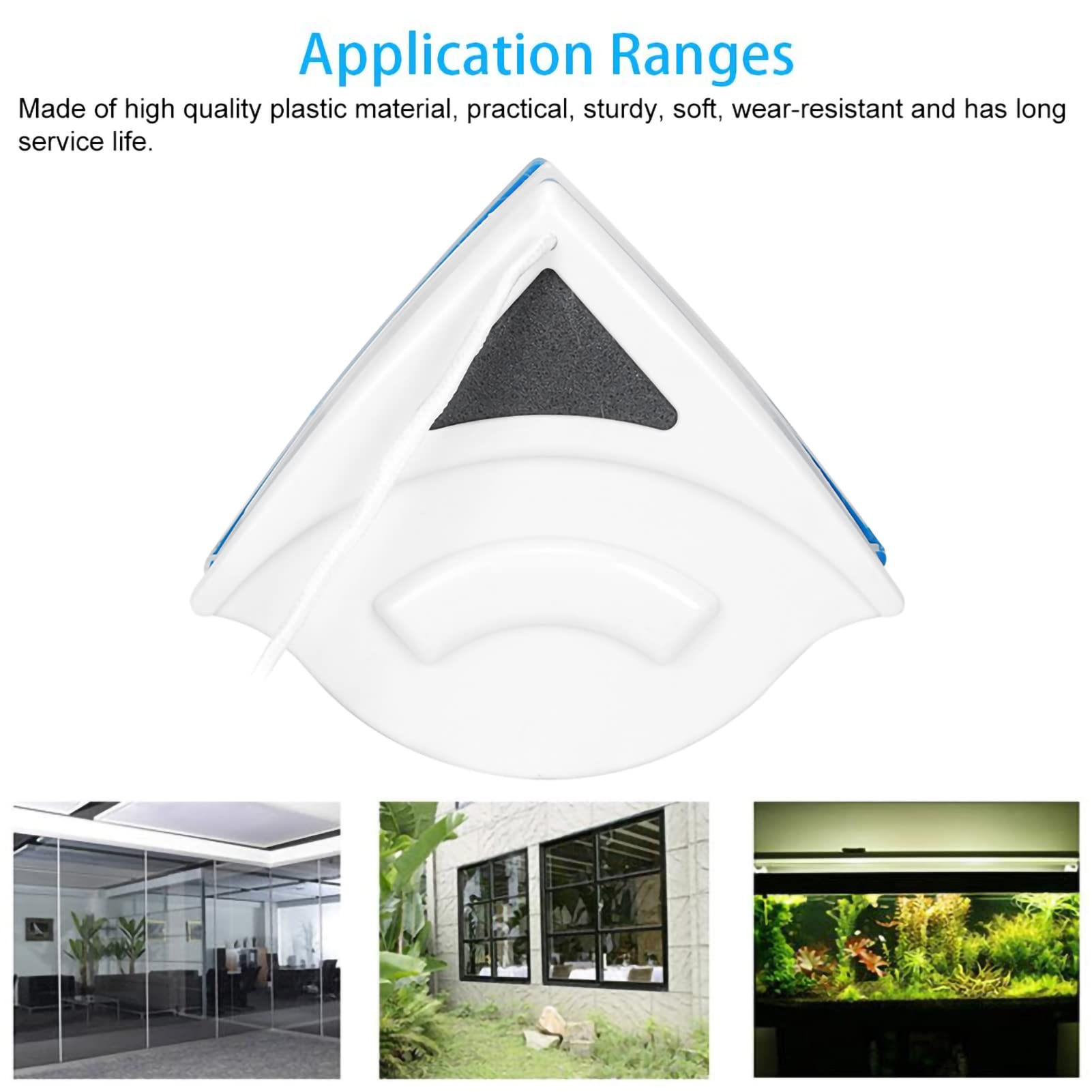 Garosa Magnetic Window Cleaner - Double Sided Glass Wiper for 3-8mm Single Layer (Blue) - Perfect for High-Rise Cleaning
