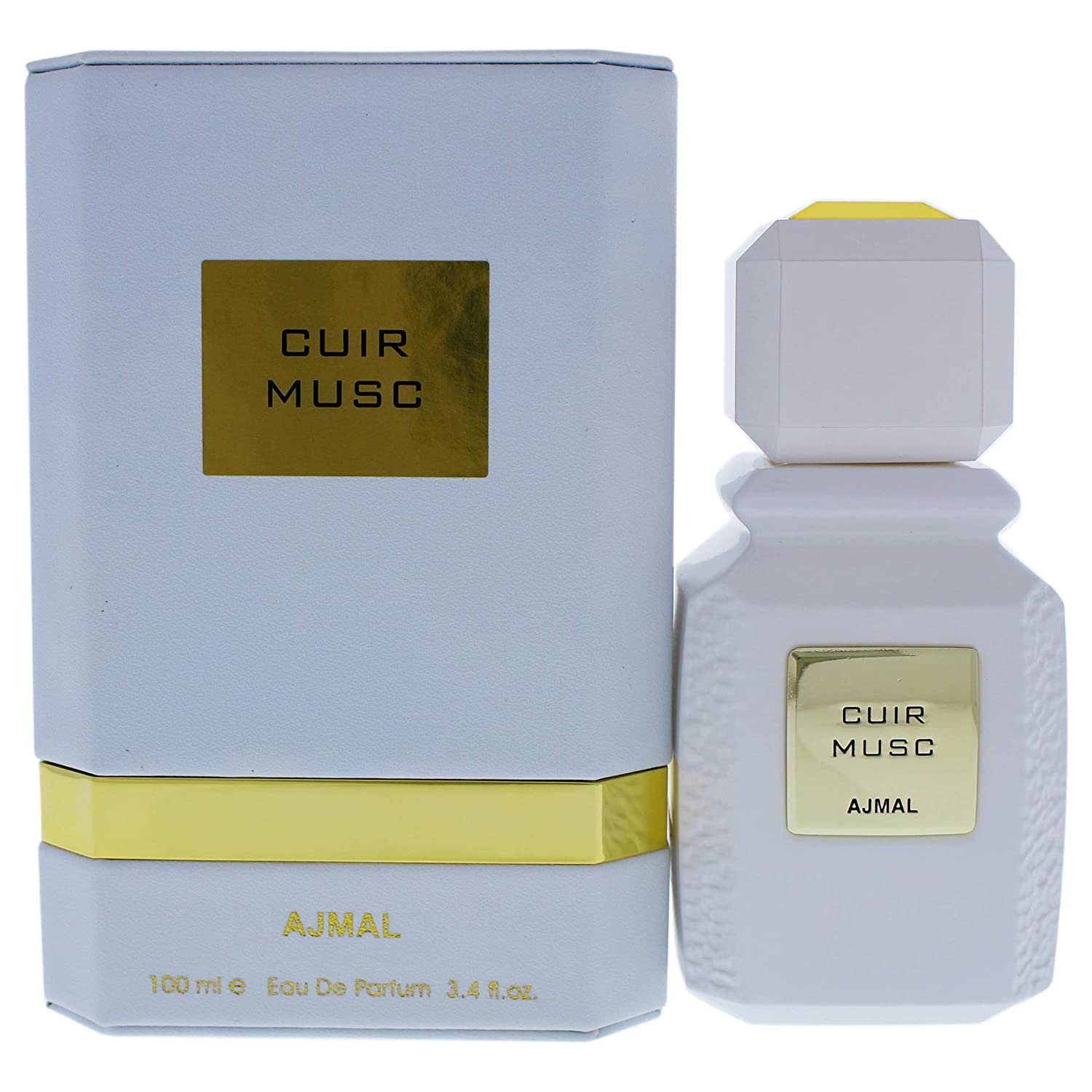 Ajmal Cuir Musc Unisex Eau de Parfum Spray 3.4 oz - Long-Lasting Fragrance for Men & Women, Perfect for Date Night & Special Occasions