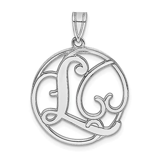 925 Sterling Silver Script Letter L Initial Monogram Pendant Necklace for Women - Personalized Name Jewelry Gift for Her - Perfect for Birthdays, Anniversaries & Special Occasions