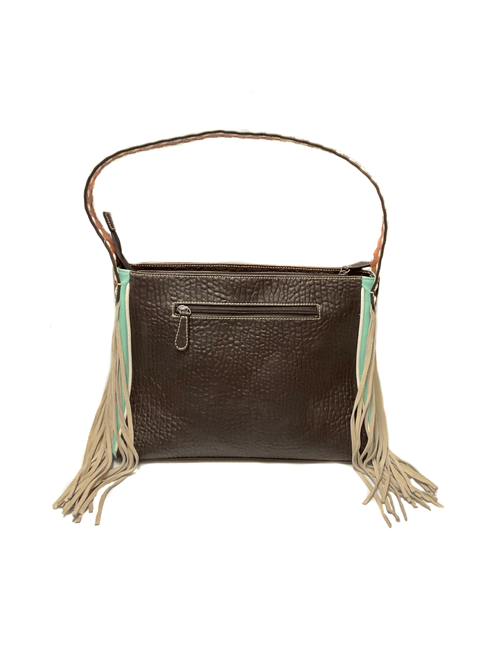 Ariat Women's Monroe Floral Pierced Lace Tote Bag in Brown - Stylish & Durable Handbag for Work, Travel & Everyday Use