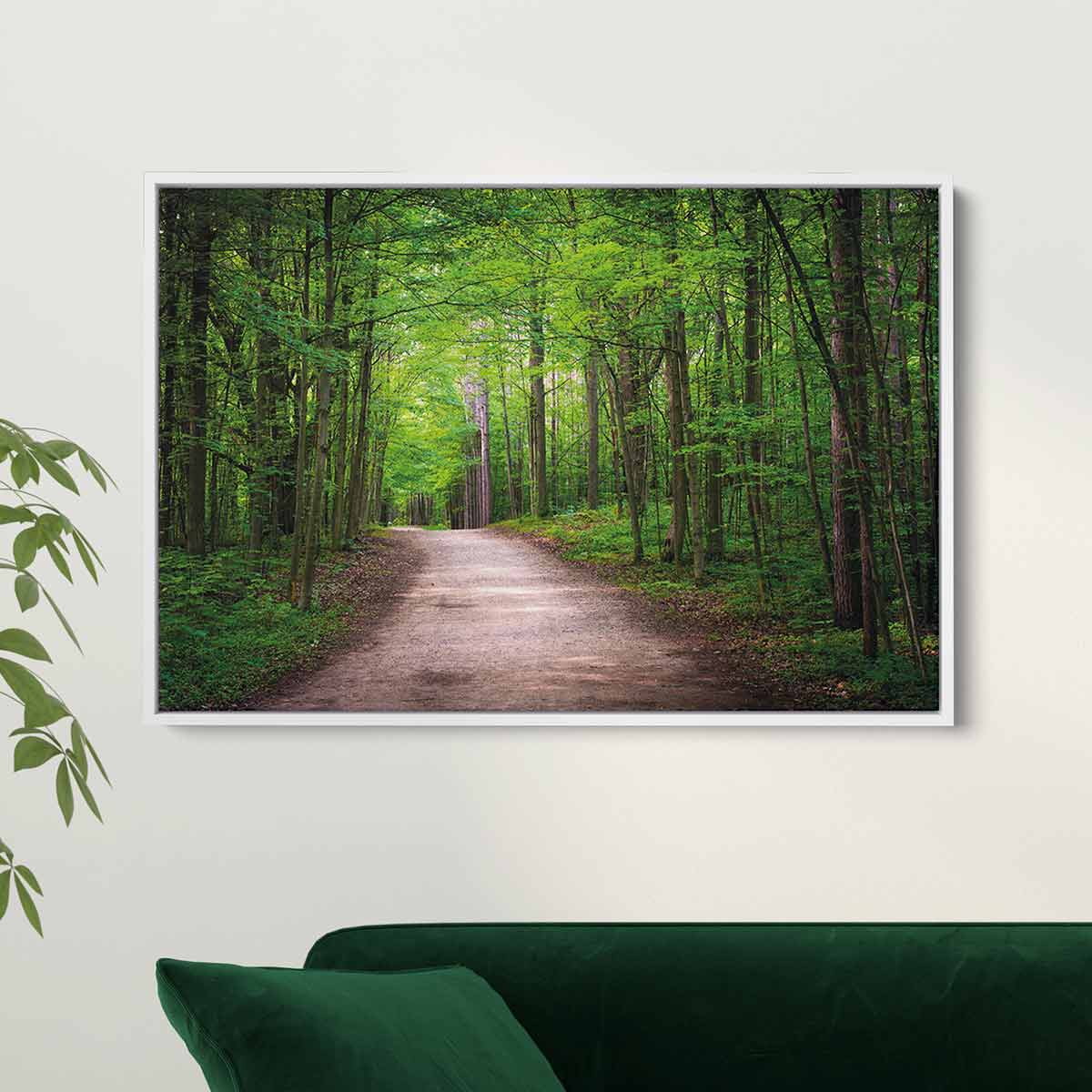Green Forest Wall Art Canvas 9082 - Nature Landscape Painting for Home & Office Decor | Perfect for Living Room, Bedroom, or Office Wall Decoration