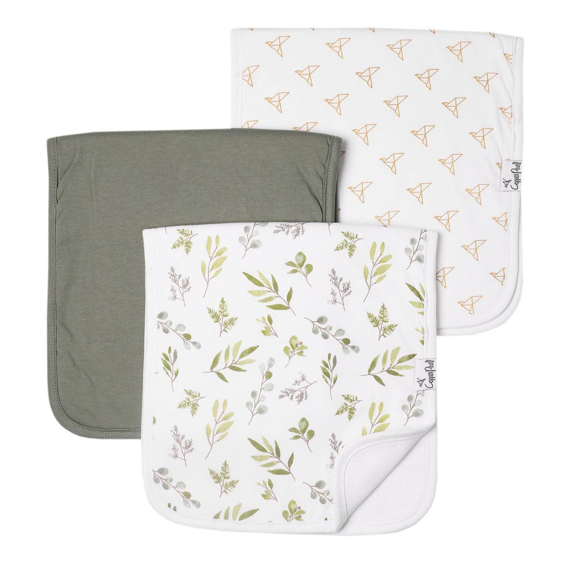3 Pack Soft Organic Cotton Burp Cloths for Babies - Ultra Absorbent & Gentle on Skin - Perfect for Feeding, Spit-Up & Messy Moments
