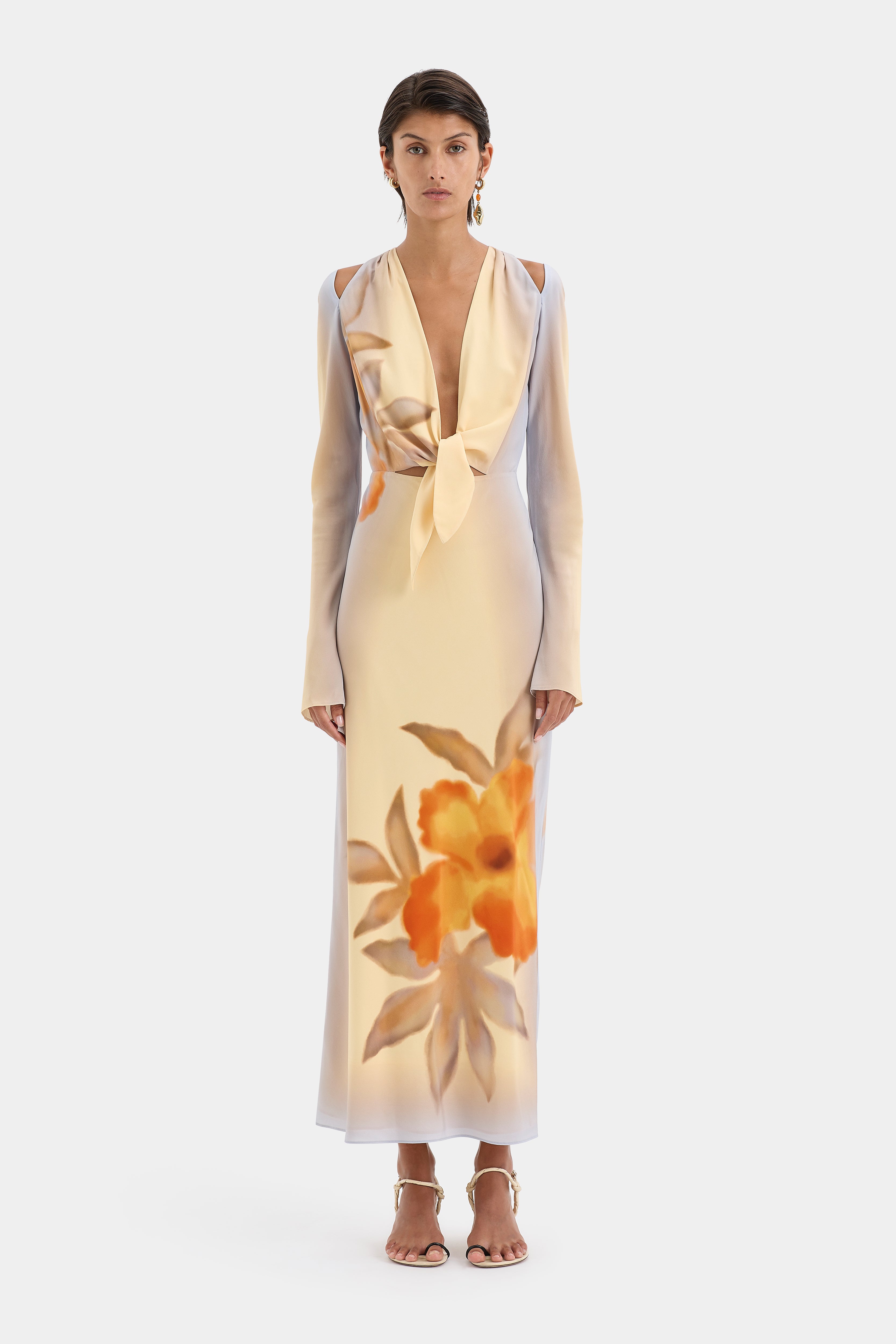 Elegant Serene Scarf Dress for Women - Soft Flowy Wrap Maxi Dress - Perfect for Beach, Vacation & Boho Style Outfits