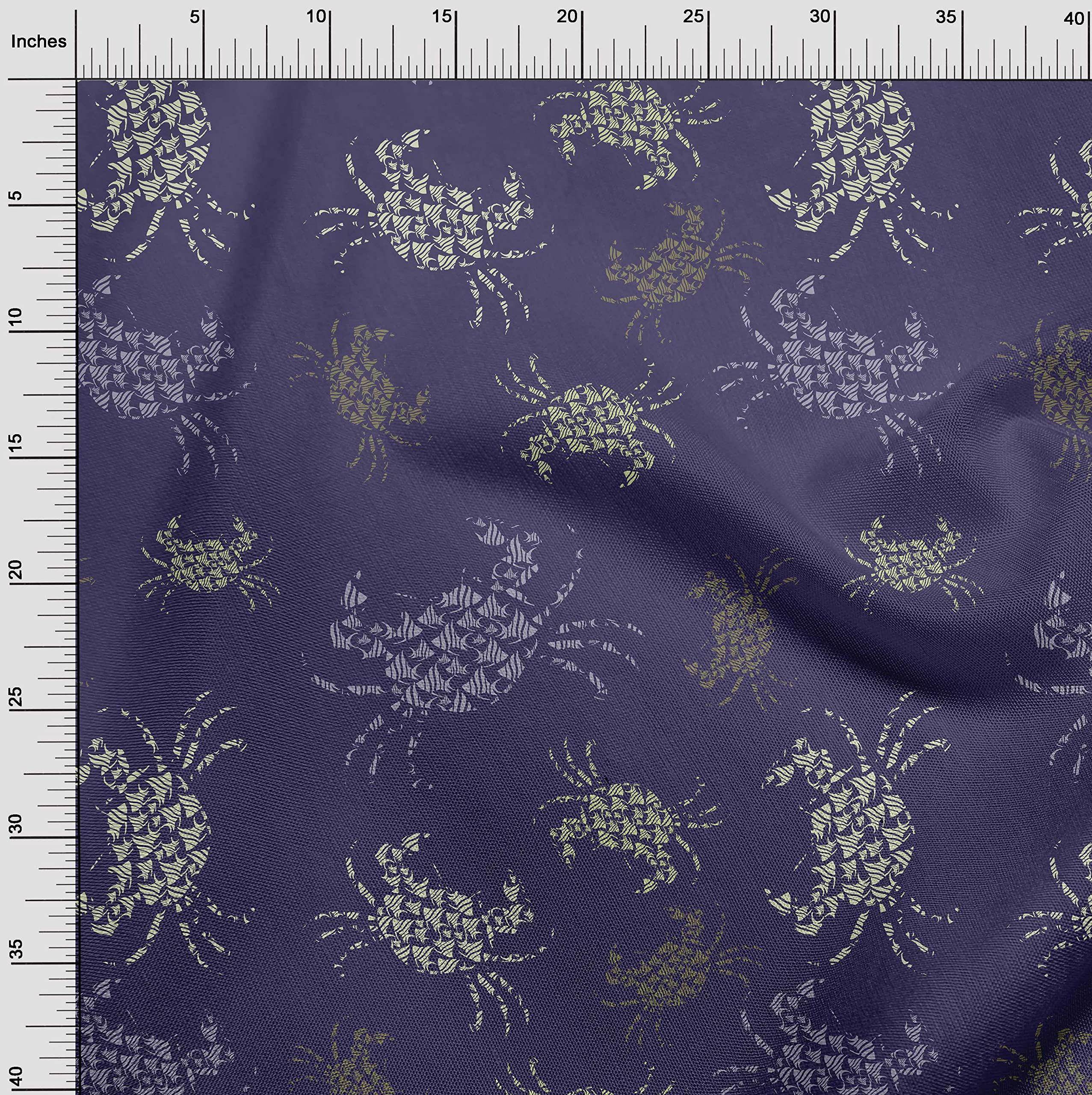 Velvet Blue Fabric by The Yard - 58 Inch Wide Printed Sewing Material for DIY Clothing, Dresses & Home Decor | Soft & Durable Fabric for Crafts, Quilting & Upholstery