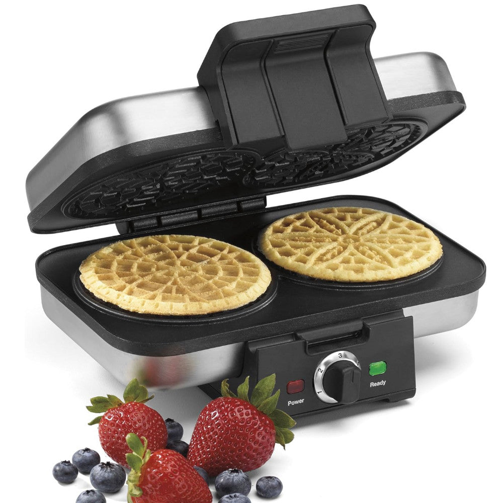 Cuisinart WM-PZ10 Pizzelle Maker - Traditional Italian Cookie Press for Homemade Waffle Cookies - Perfect for Holidays, Parties & Gift Giving